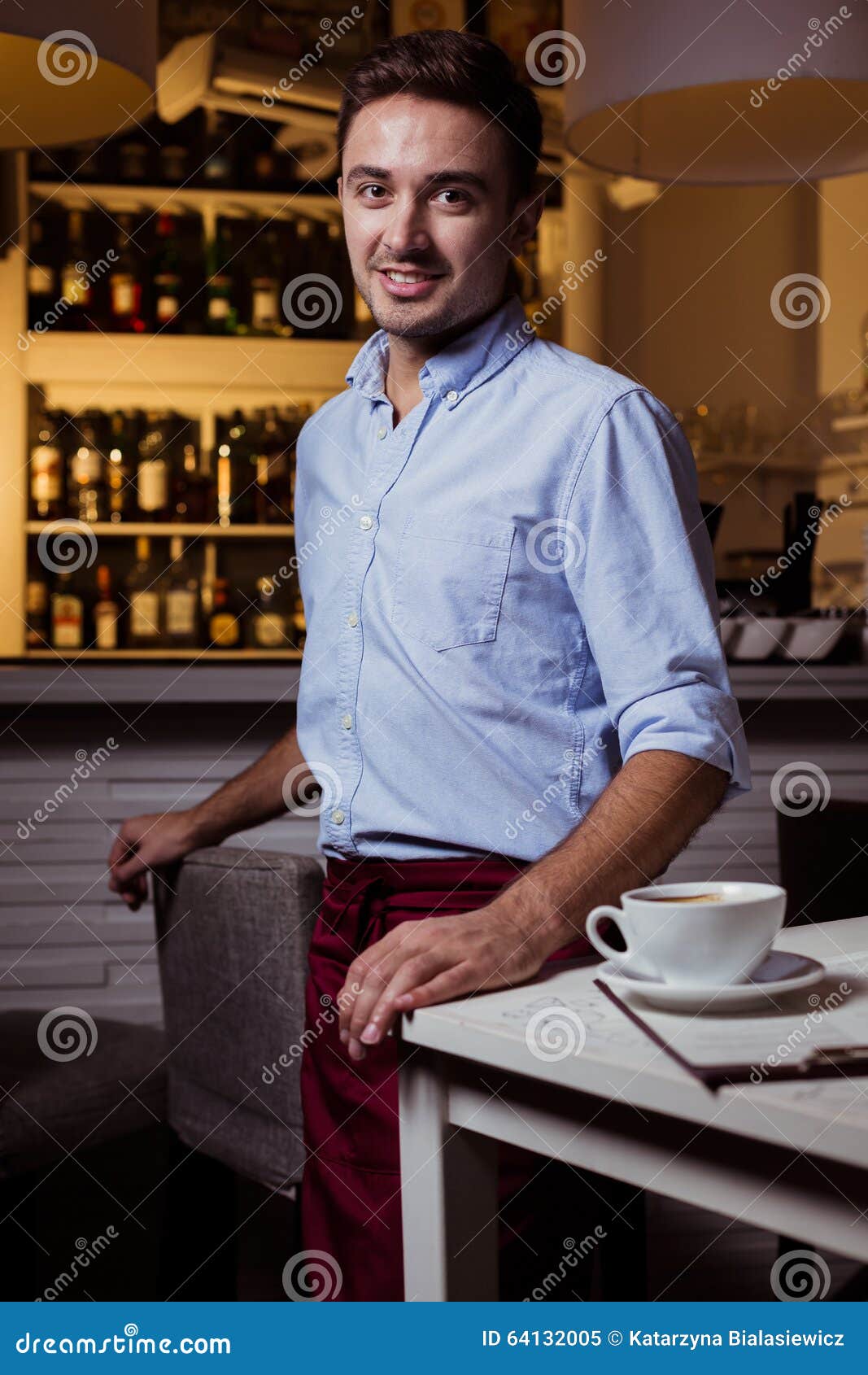 Restaurant staff member stock image. Image of local, member 64132005