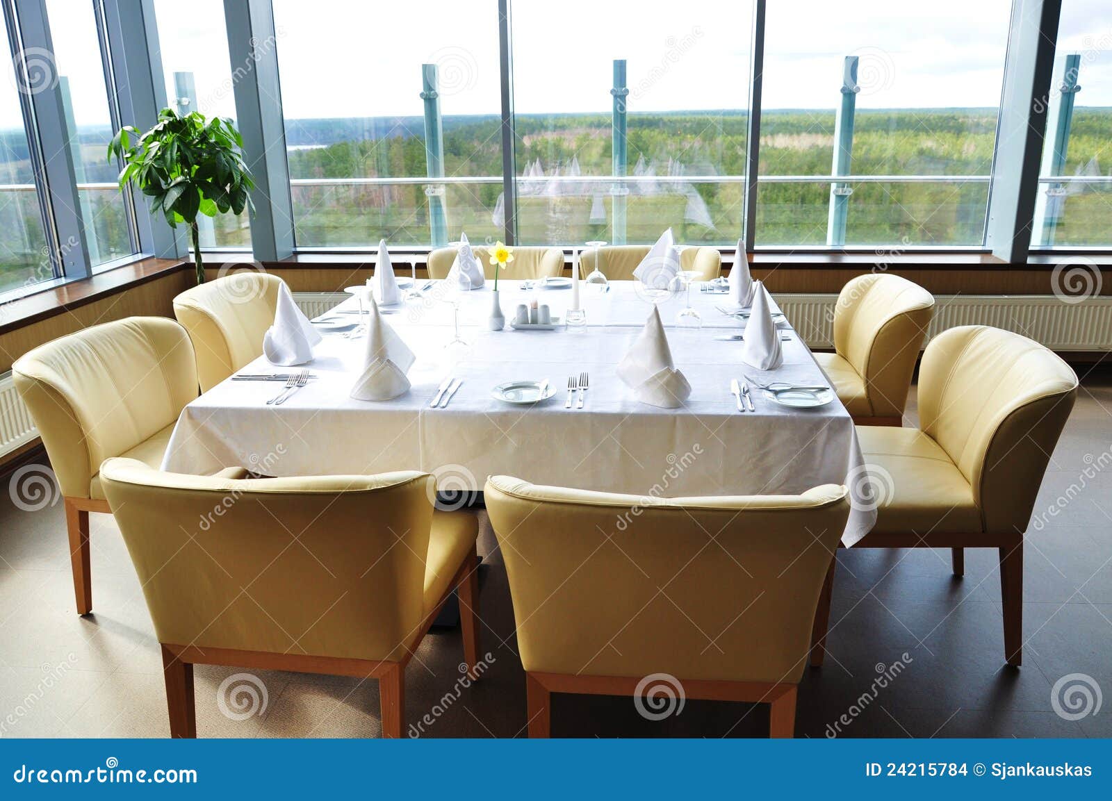 Restaurant table setting stock photo. Image of indoor - 24215784