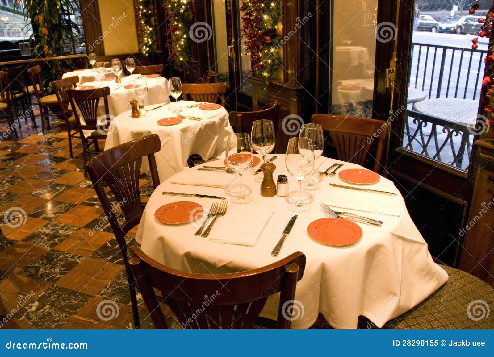 Restaurant table settings stock image. Image of indoor 28290155