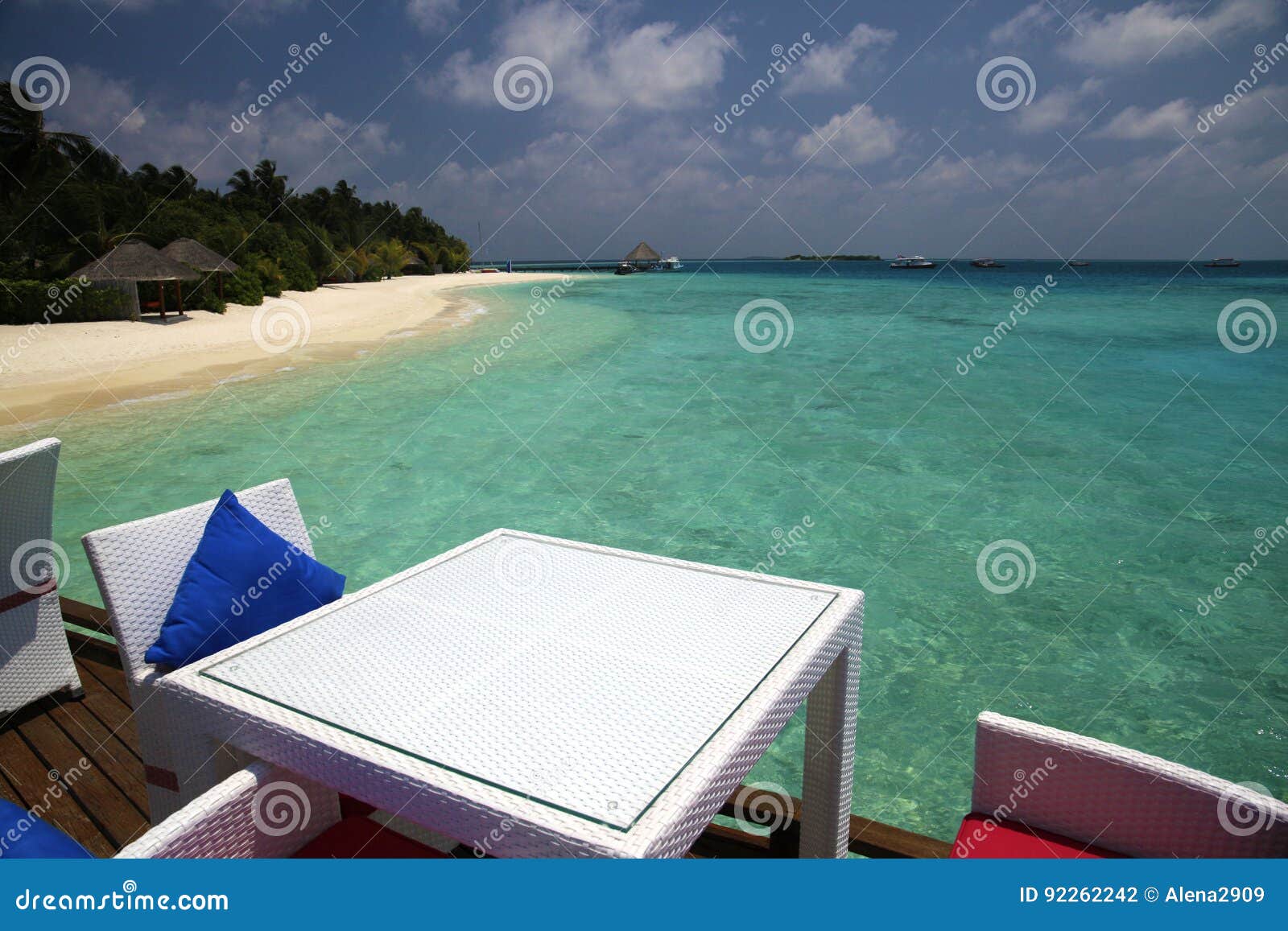 Restaurant On A Tropical Paradise Island Stock Photo Image Of Cafe Cocktail