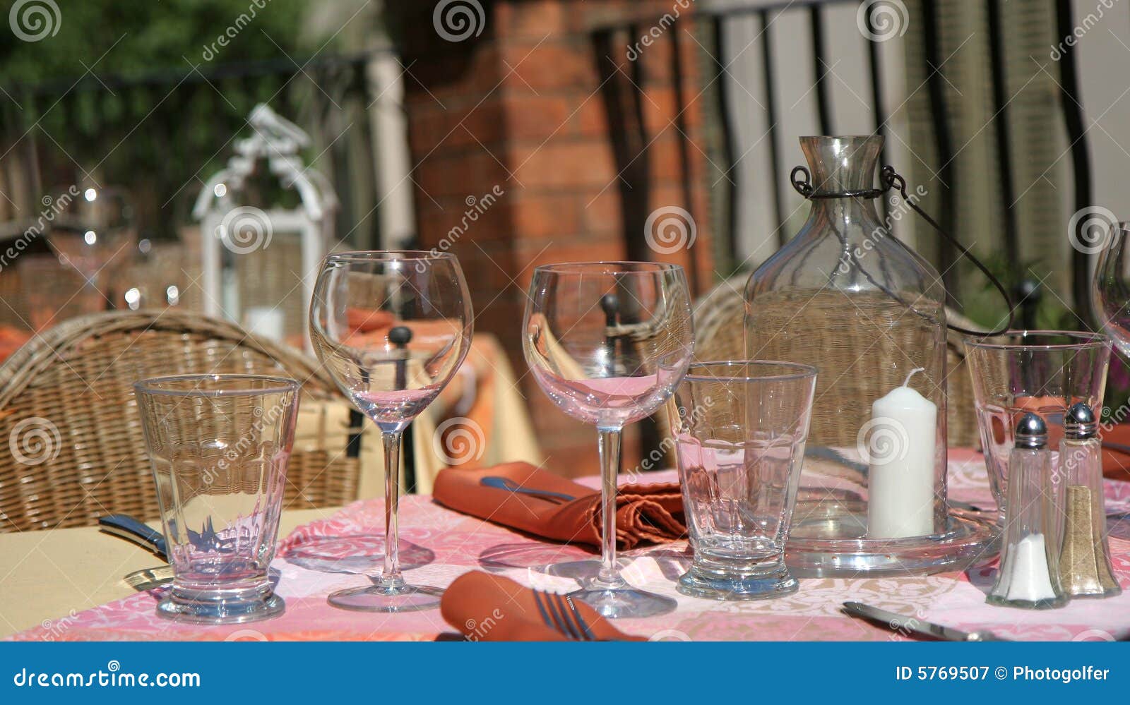 Restaurant Village, French Riviera, France Stock Image - Image of