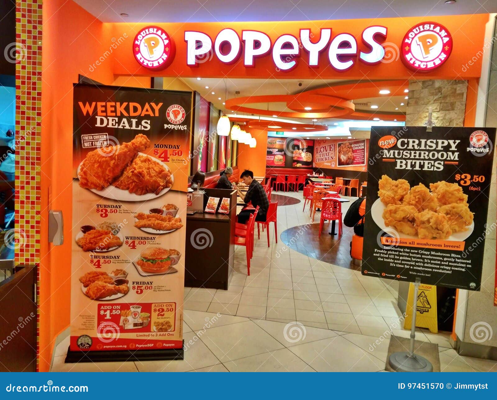 Restaurante Do Fast Food De Popeyes Imagem Editorial Imagem de loja