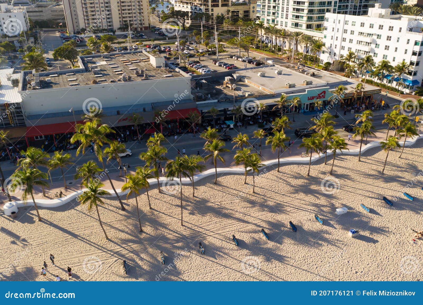Restaurants and Bars Pubs on Fort Lauderdale Beach A1A Editorial Photo