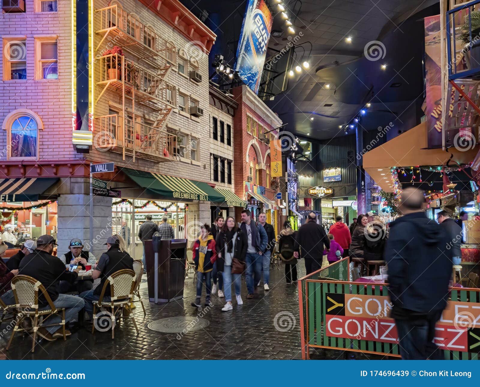 Restaurants of the Famous New York New York Hotel & Casino Editorial