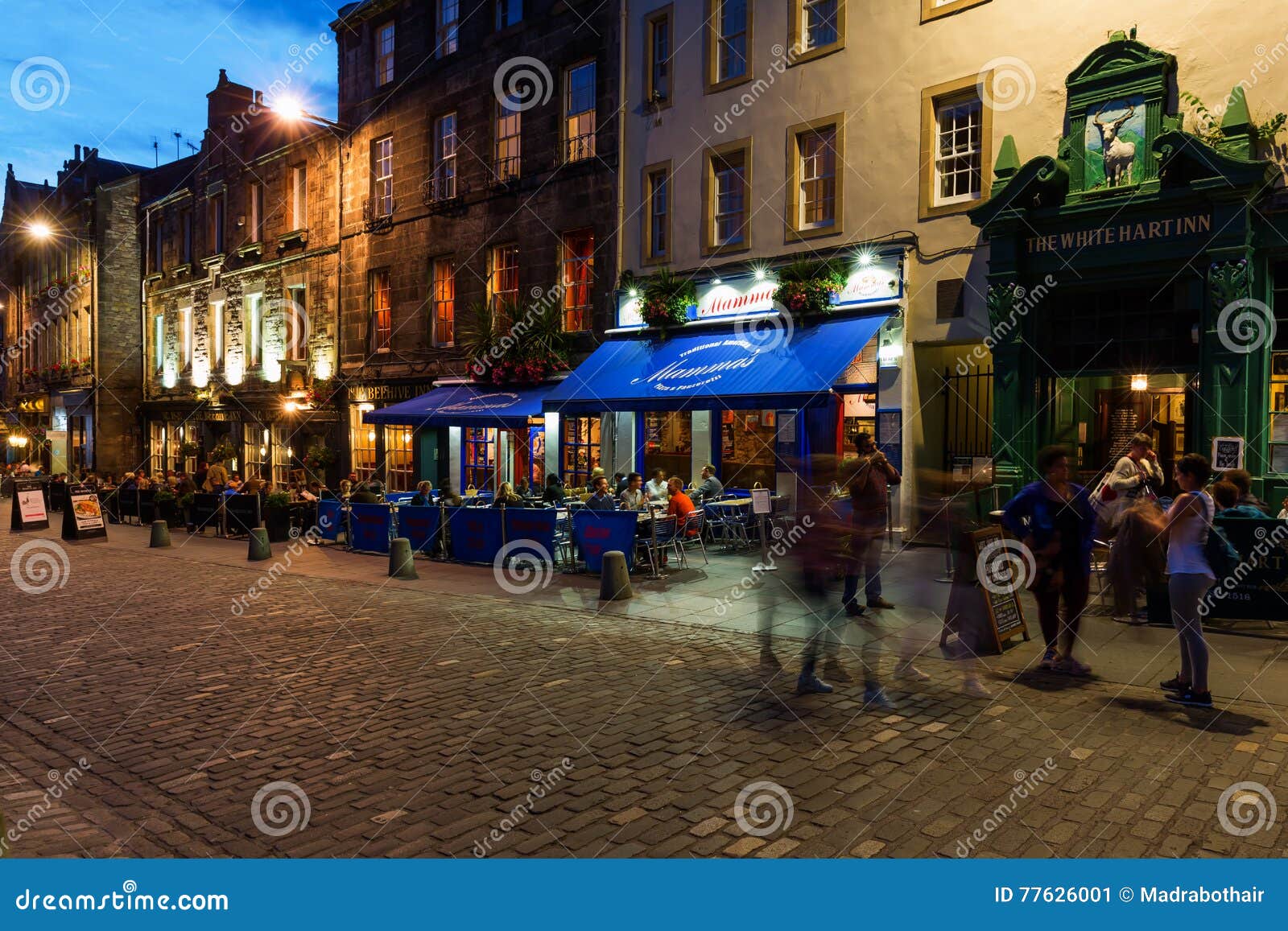 Restaurants at Grassmarket in Edinburgh Editorial Photo - Image of