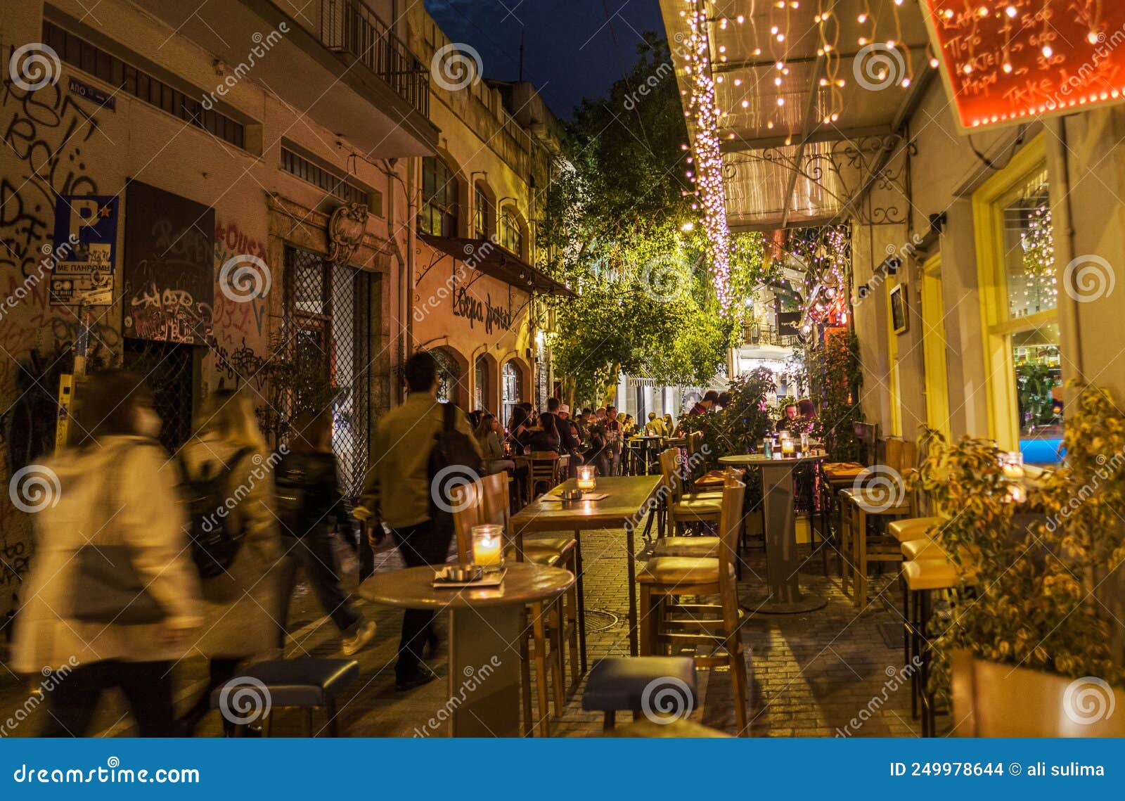 Restaurants at Monastiraki Area Editorial Stock Image Image of europe