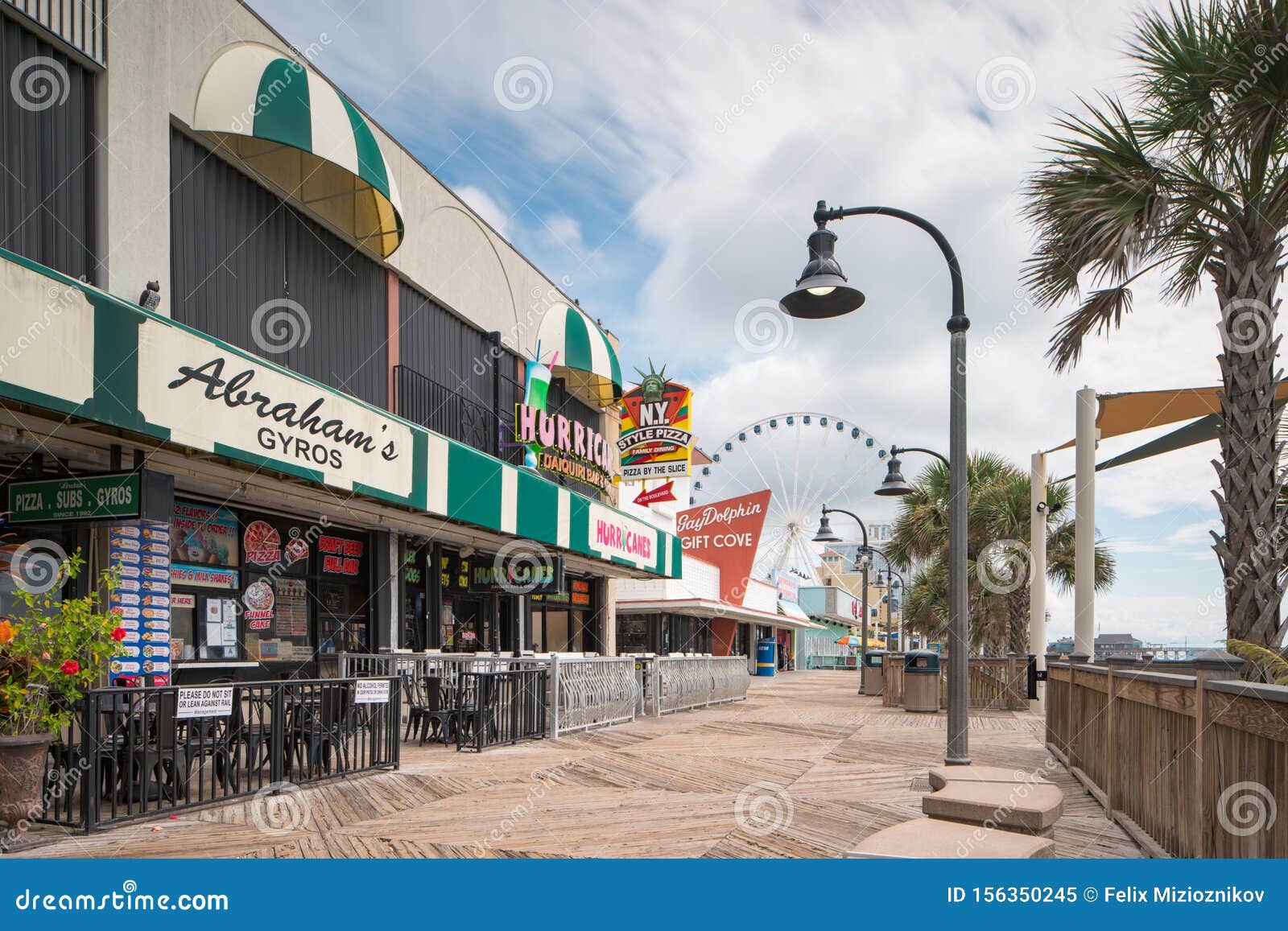Restaurants on Myrtle Beach Boardwalk Editorial Image Image of