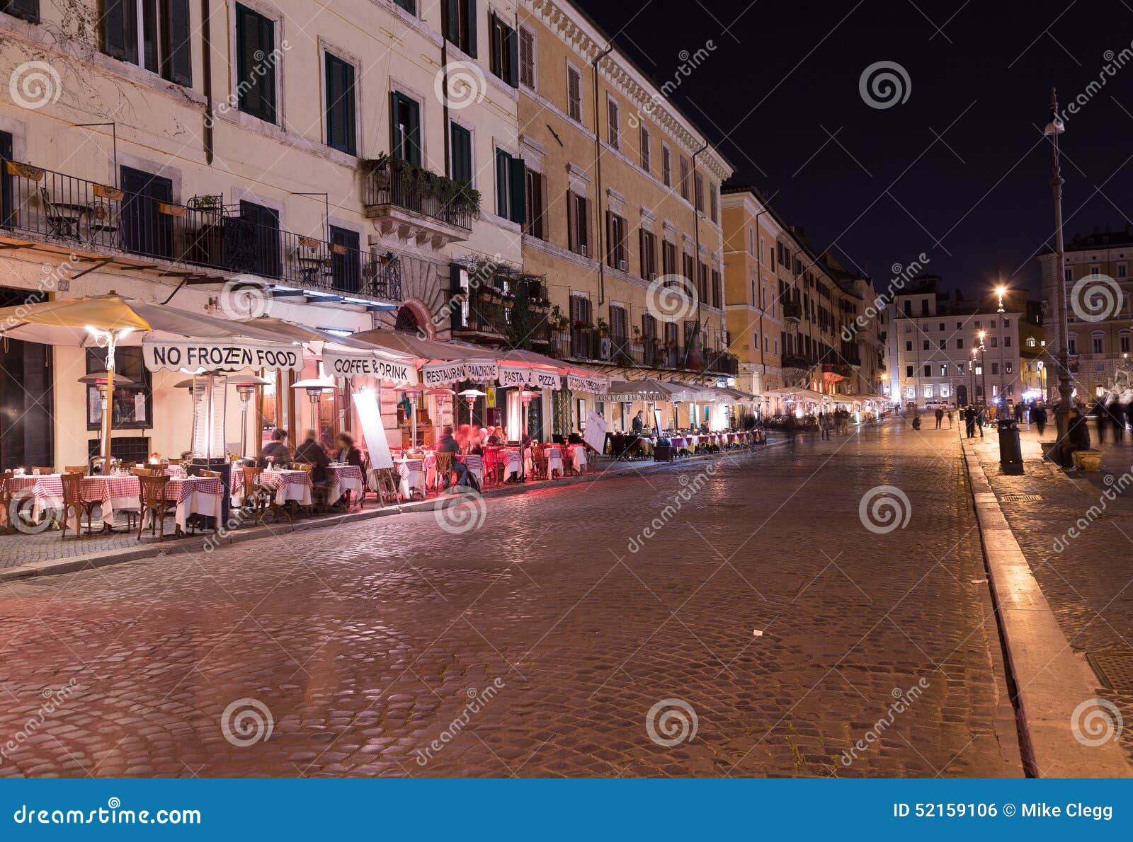 Restaurants at Piazza Navona in Rome Editorial Photo - Image of