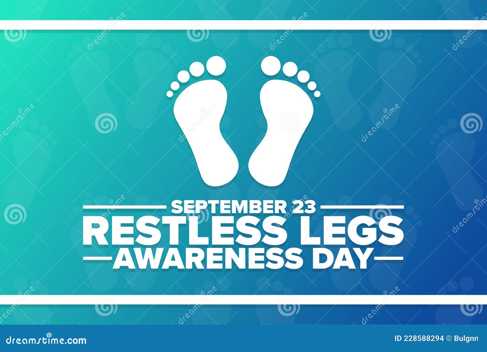 lens Boodschapper Sneeuwstorm Restless Legs Awareness Day. September 23. Holiday Concept Stock Vector -  Illustration of foot, celebration: 228588294