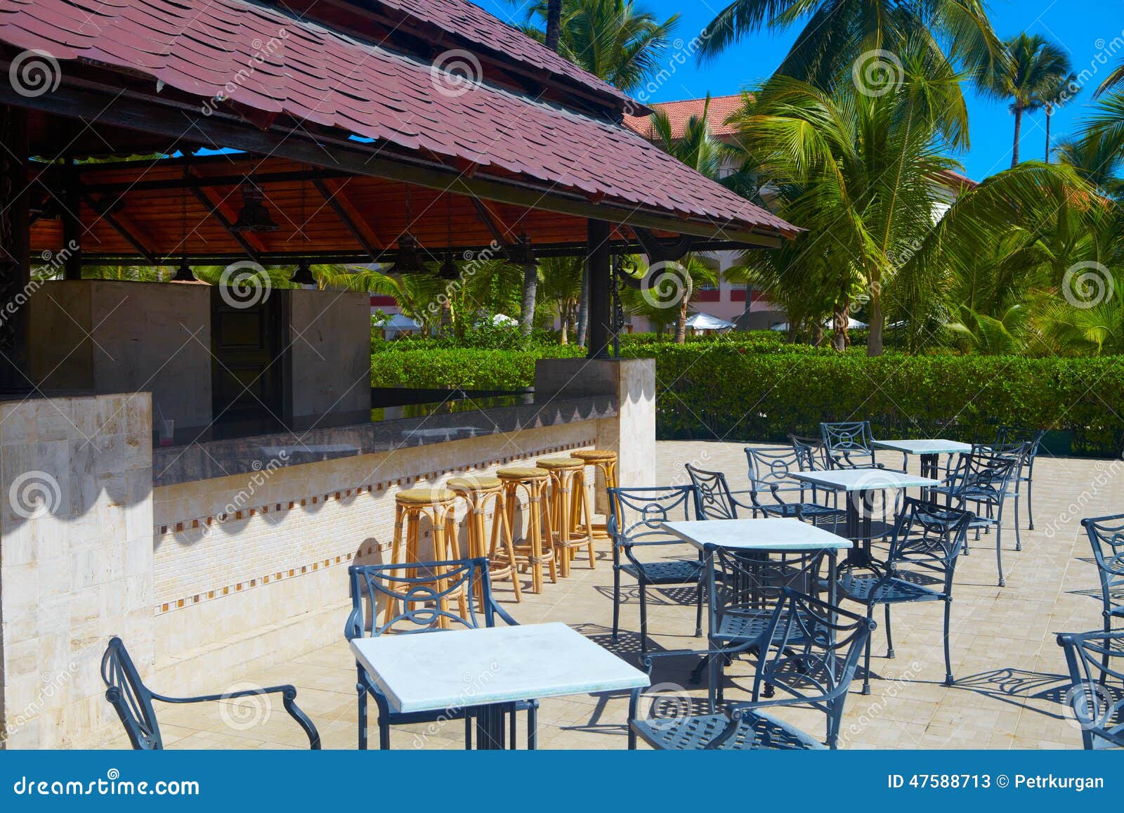 resto bar in tropical resort