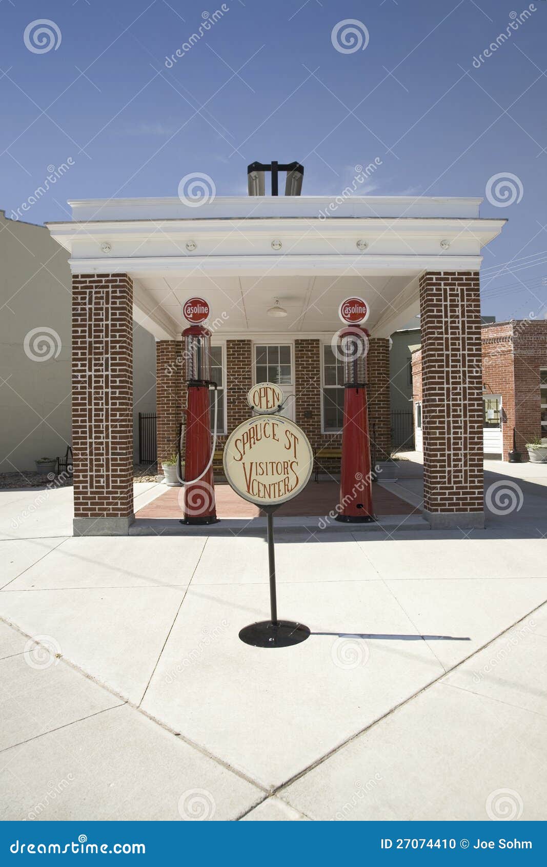 Restored old gas station editorial image. Image of architecture 27074410