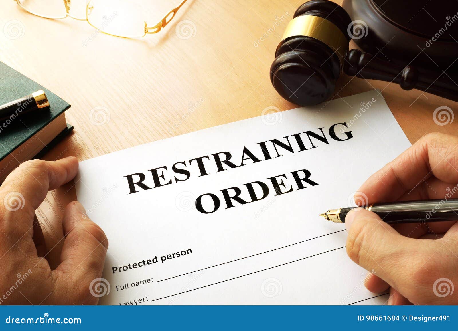 restraining order.