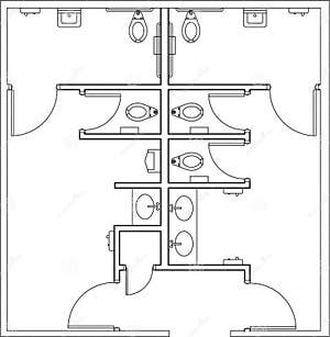 Restrooms Plan Royalty Free Stock Image CartoonDealer 8131732
