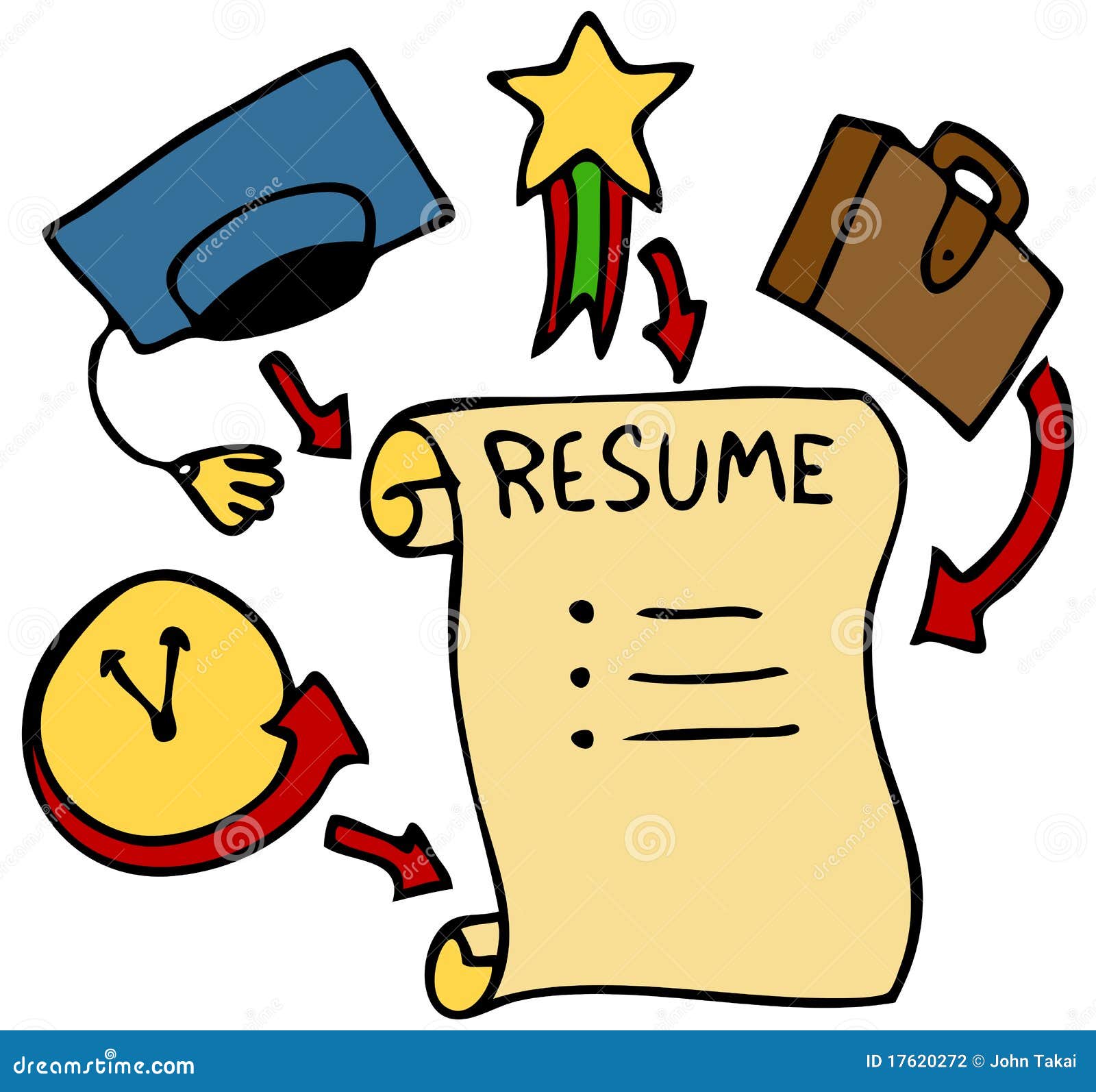 Resume Categories stock vector. Illustration of document 17620272