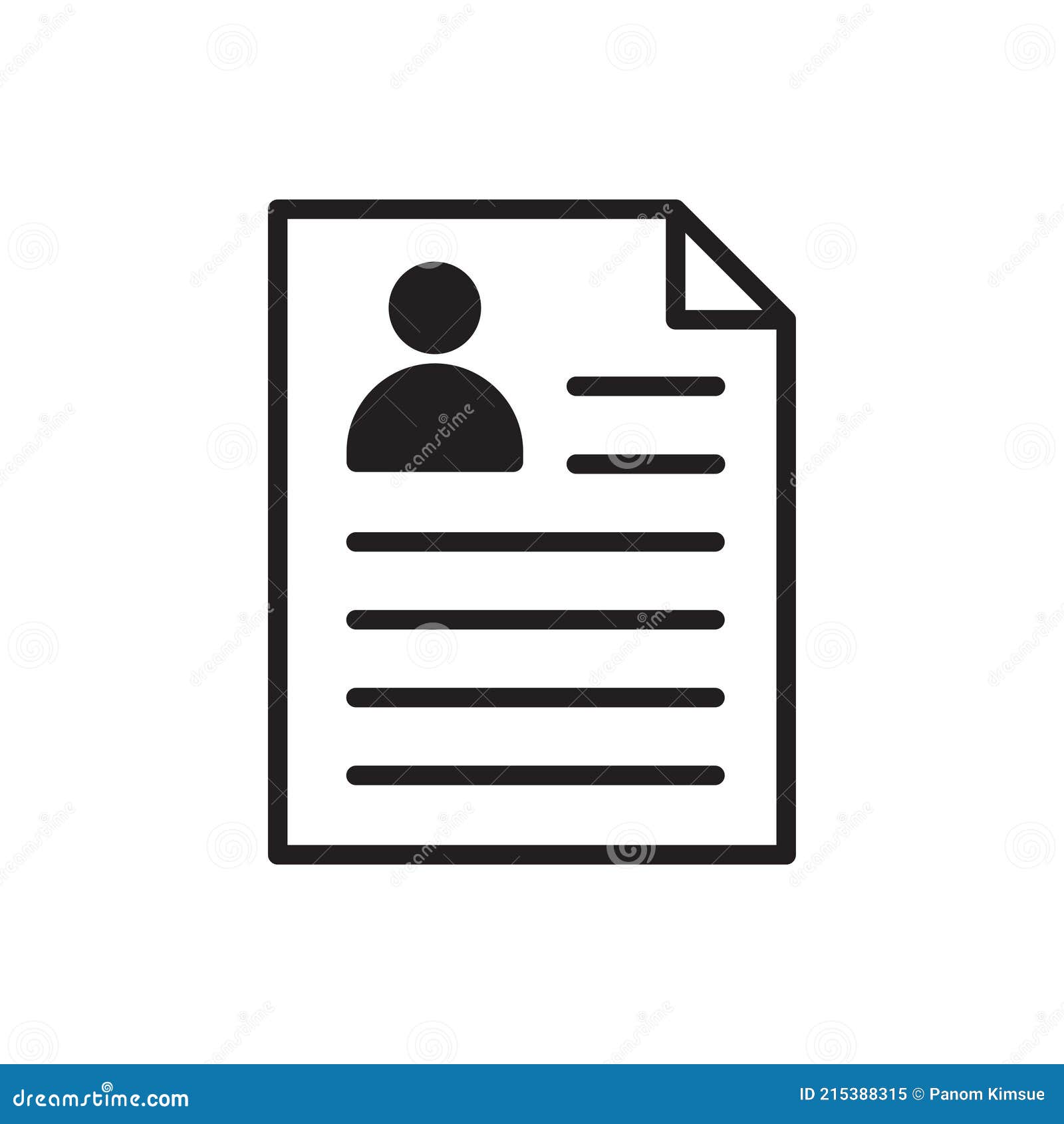 Resume icon vector job application, CV sign for graphic design, logo, web site, social media, mobile app, ui illustration.