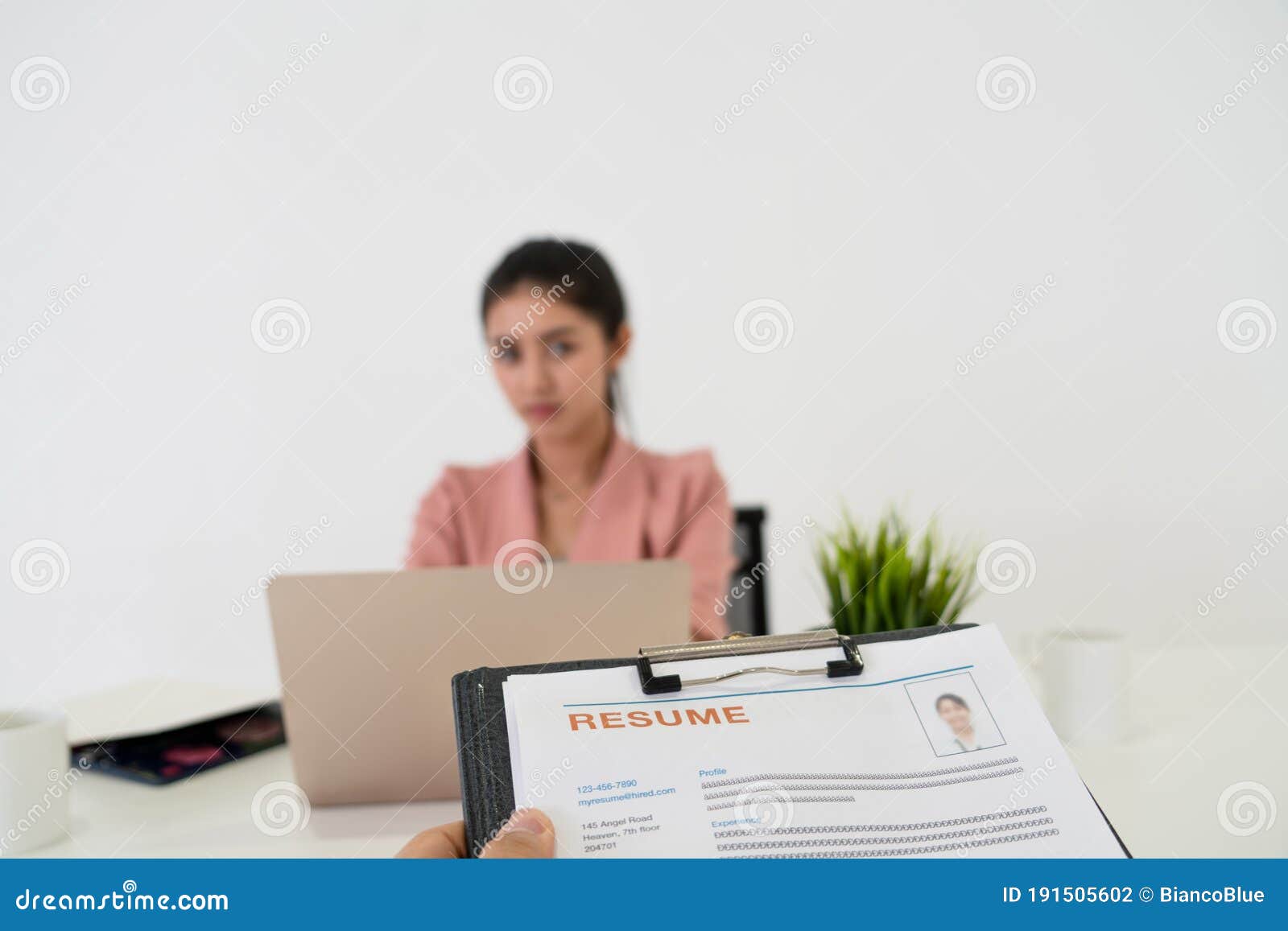 Resume Sent To Human Resources For Job Application Stock Photo Image Of Manager Handshake 191505602