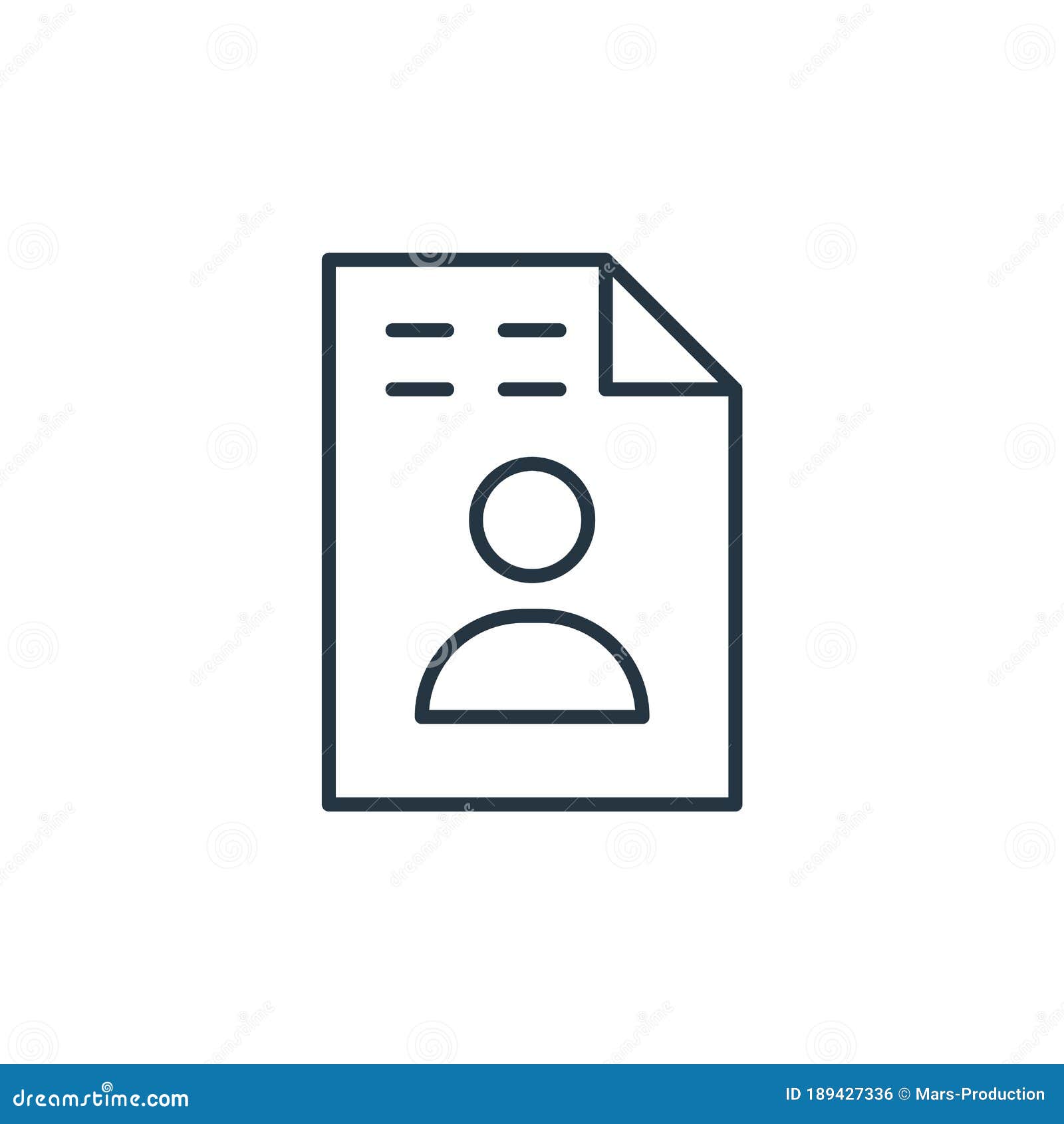 Resume Vector Icon Isolated On White Background Outline Thin Line Resume Icon For Website Design And Mobile App Development Stock Vector Illustration Of Computer Address 189427336