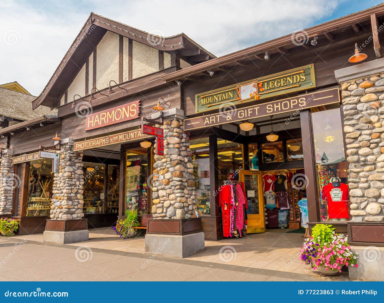 Retail Store Architecture of Banff National Park Editorial Stock Photo