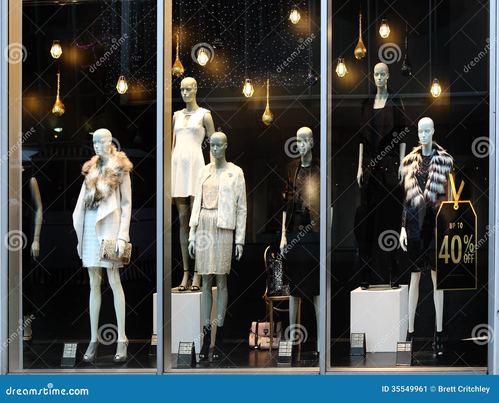retail store window with mannequins