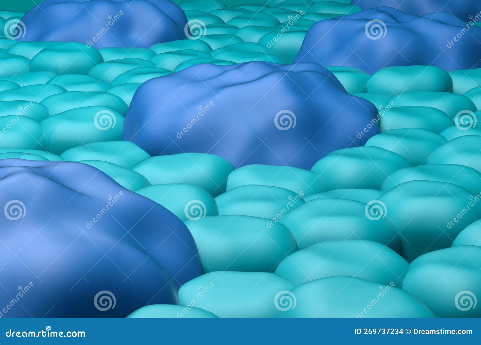 Retina Surface (cones and Rods) in the Human Eye Closeup View 3d