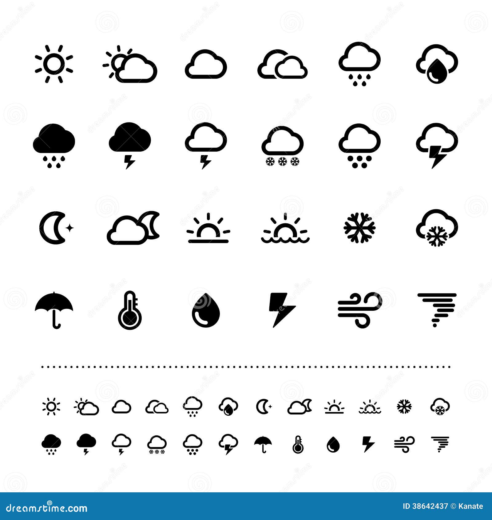 retina weather icon set