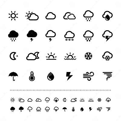 Retina weather icon set stock vector. Illustration of nature - 38642437