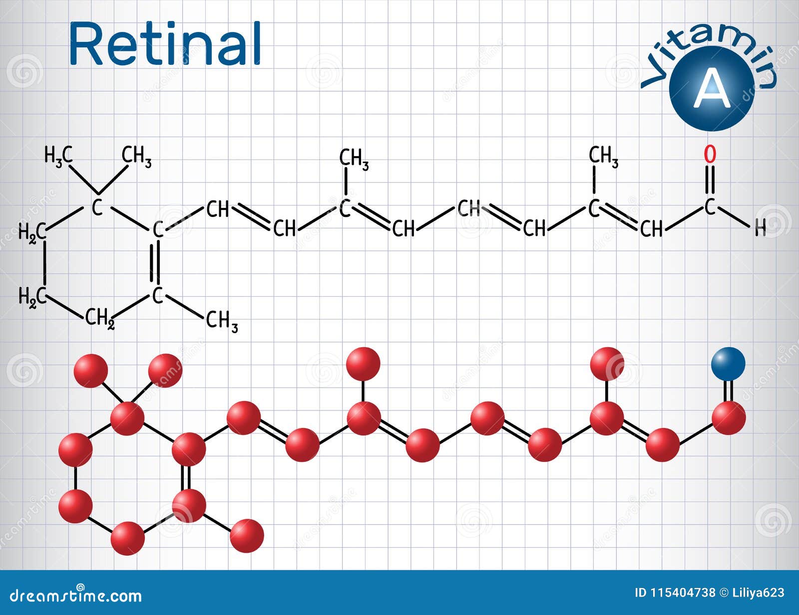 retinal retinaldehyde is vitamin a. structural chemical formul