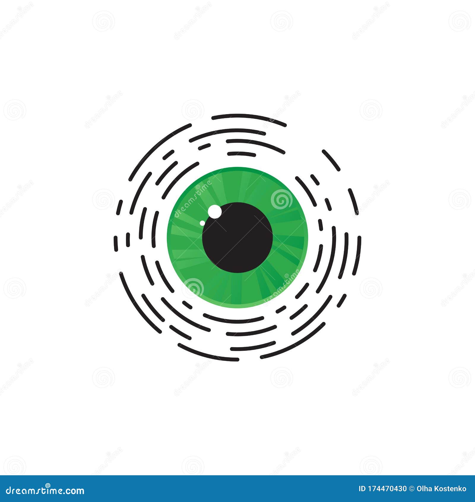 retinal scan concept. biometric eye