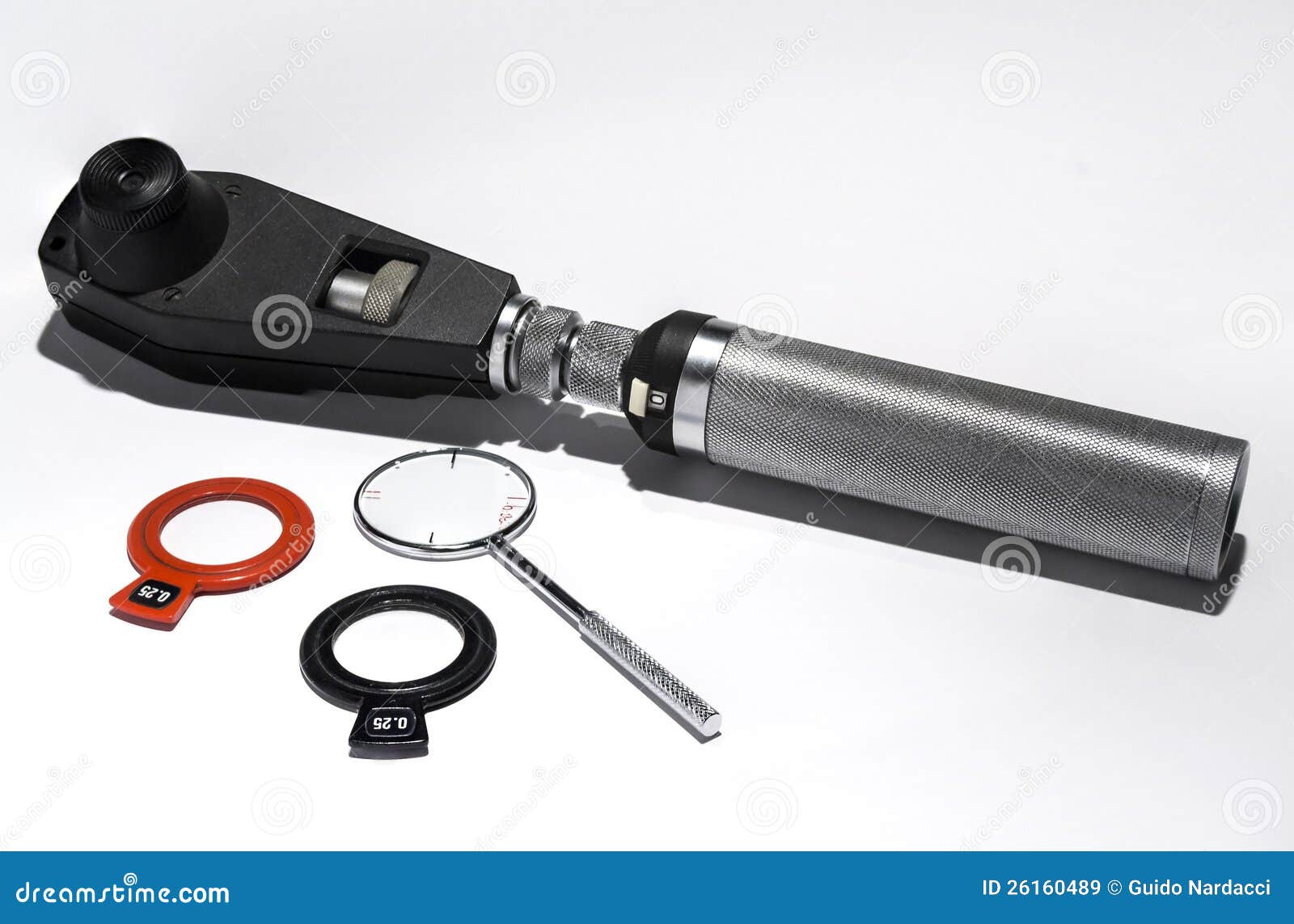 retinoscope, cross cylinders and ophthalmic lenses