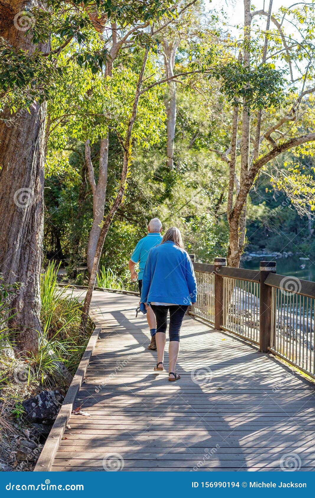 Retiree Couple Walking In A Rainforest Editorial Stock Image Image Of