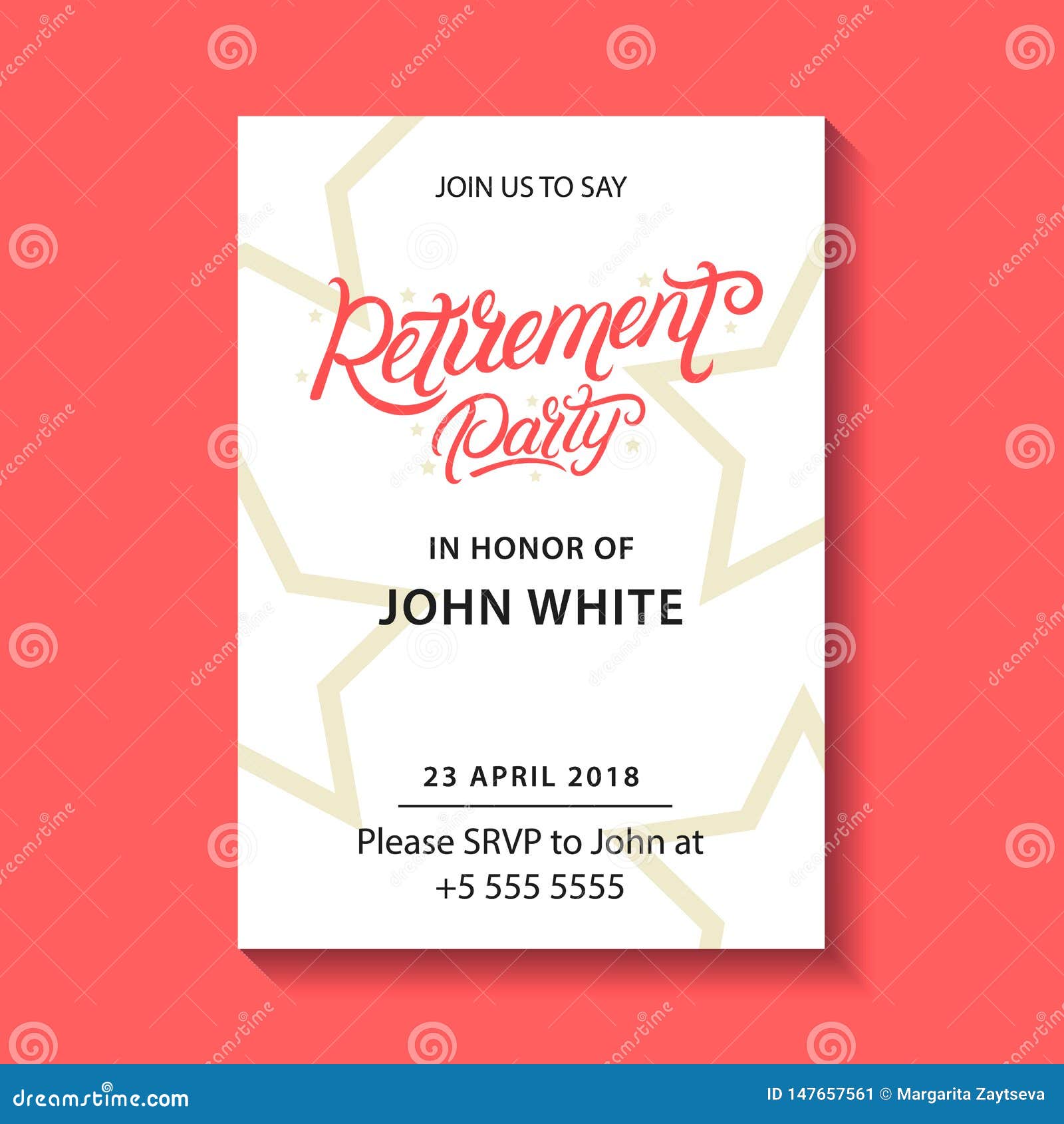 Retirement Party Invitation. Stock Vector - Illustration of party Within Retirement Flyer Template