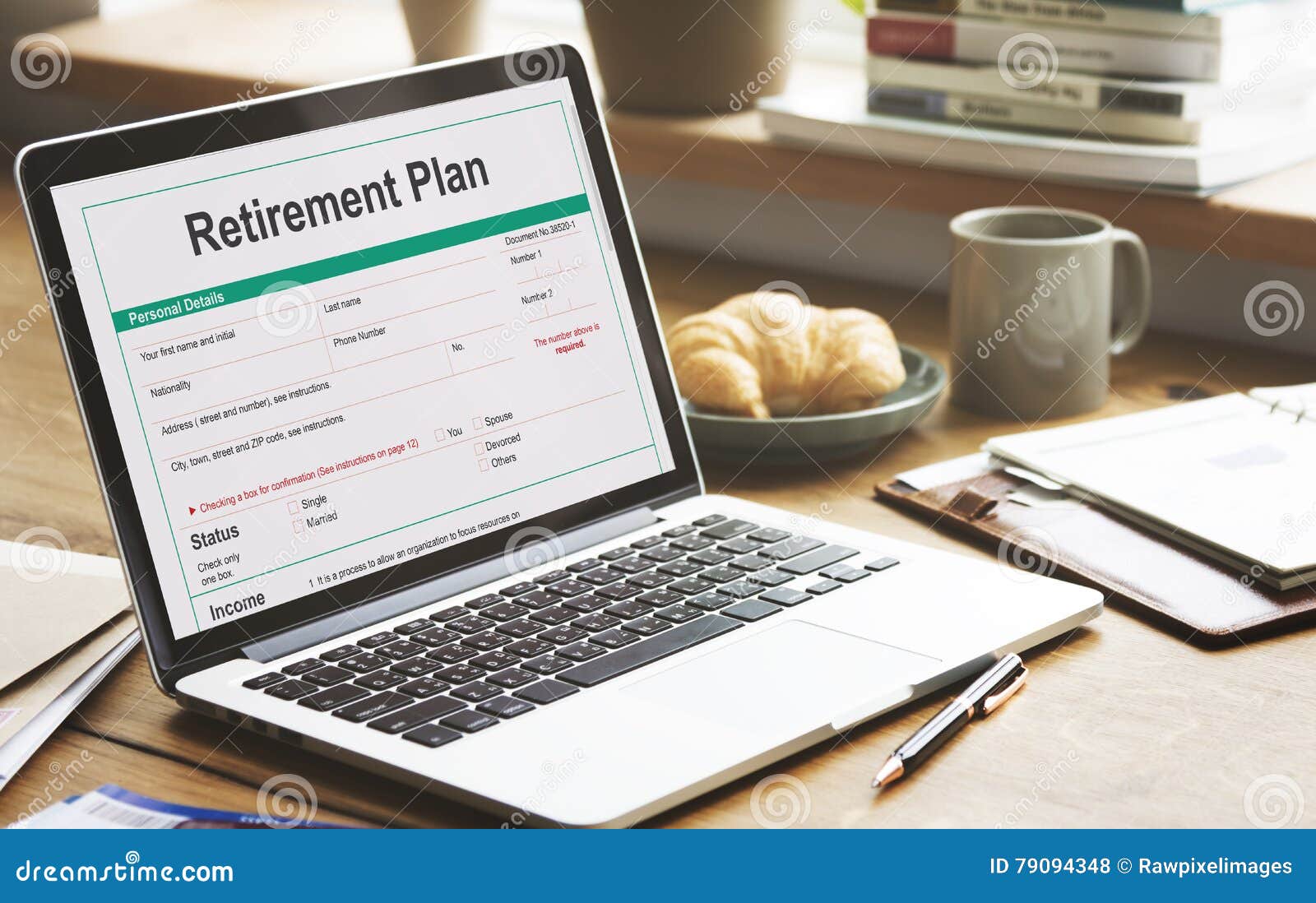 Retirement Plan Loan Liability Tax Form Concept Stock Photo Image of