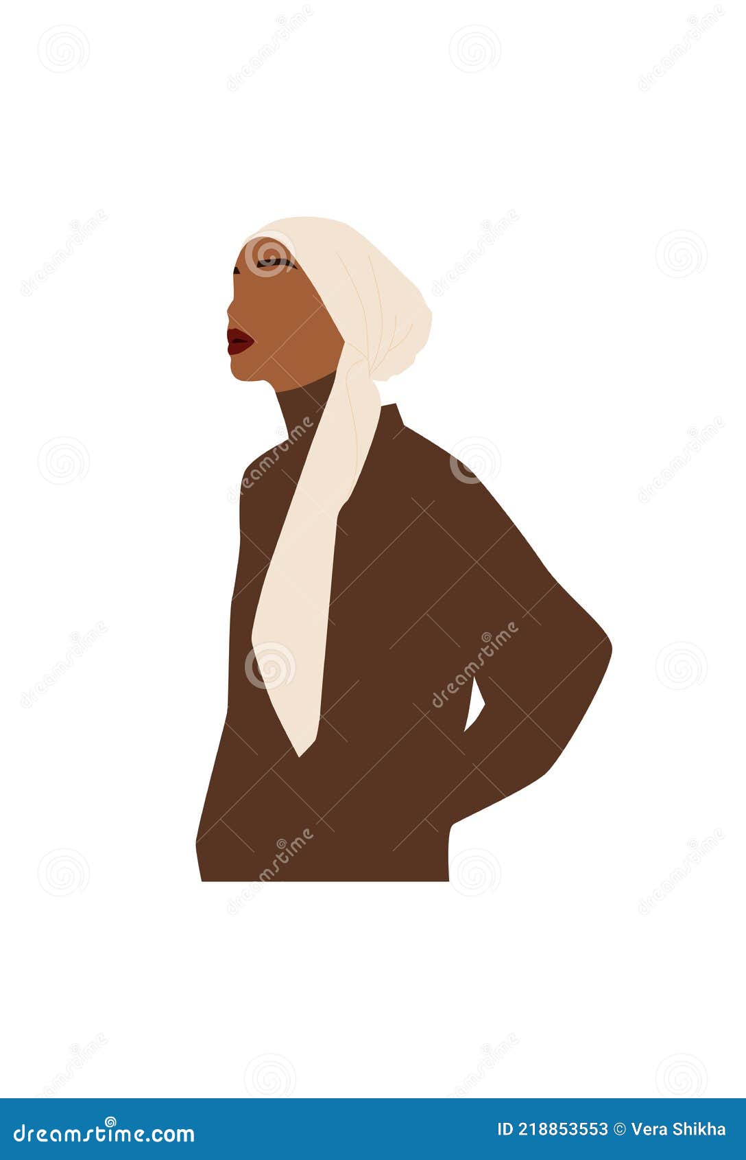 retrato de uma mulher em um hijab em perfil com cabelos longos e soltos. a  luta das meninas muçulmanas por seus direitos. bandeira abstrata  horizontal. gráficos vetoriais. 13710378 Vetor no Vecteezy