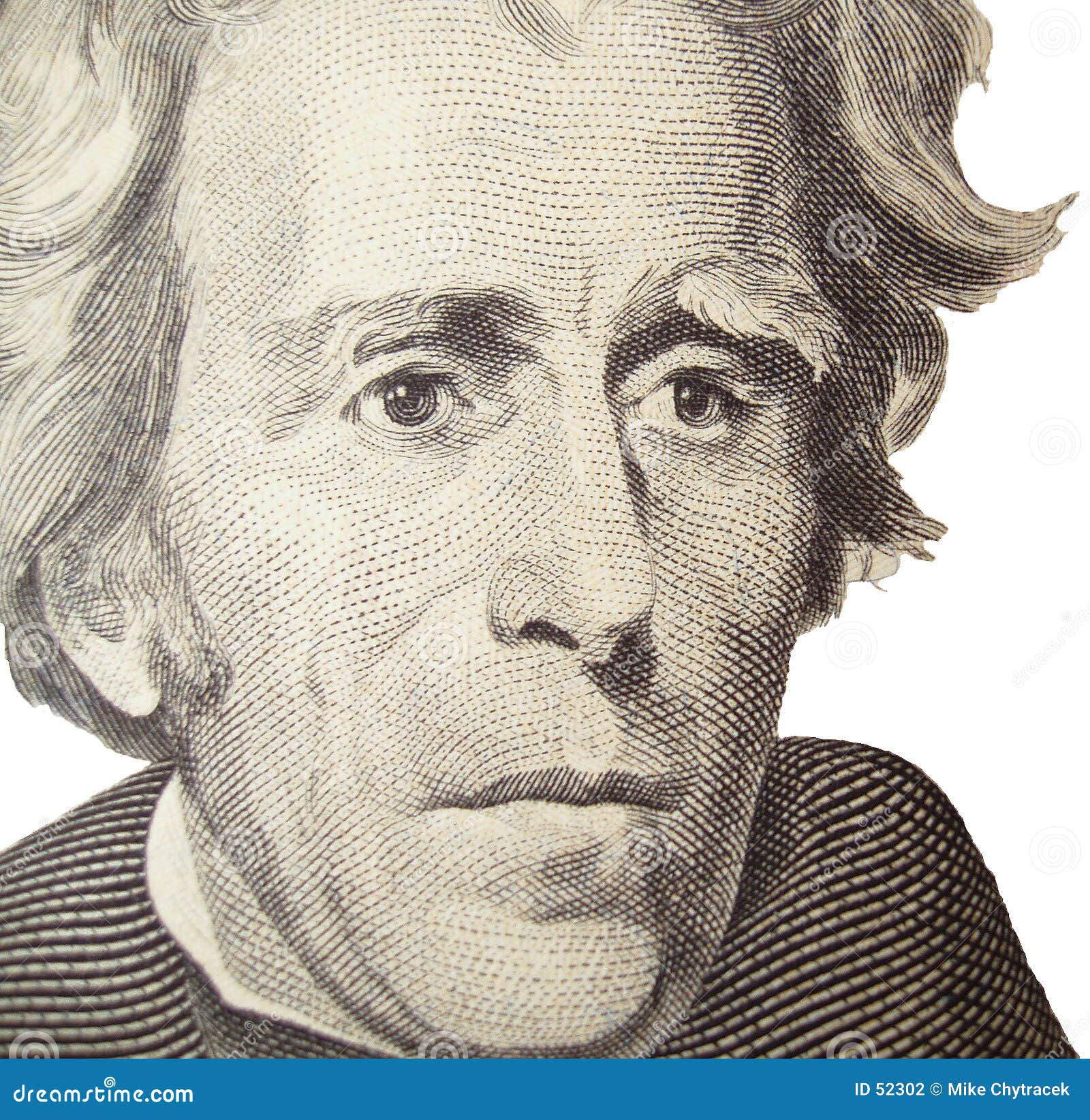 Retrato de Andrew Jackson. Primer muy detallado de Andrew Jackson