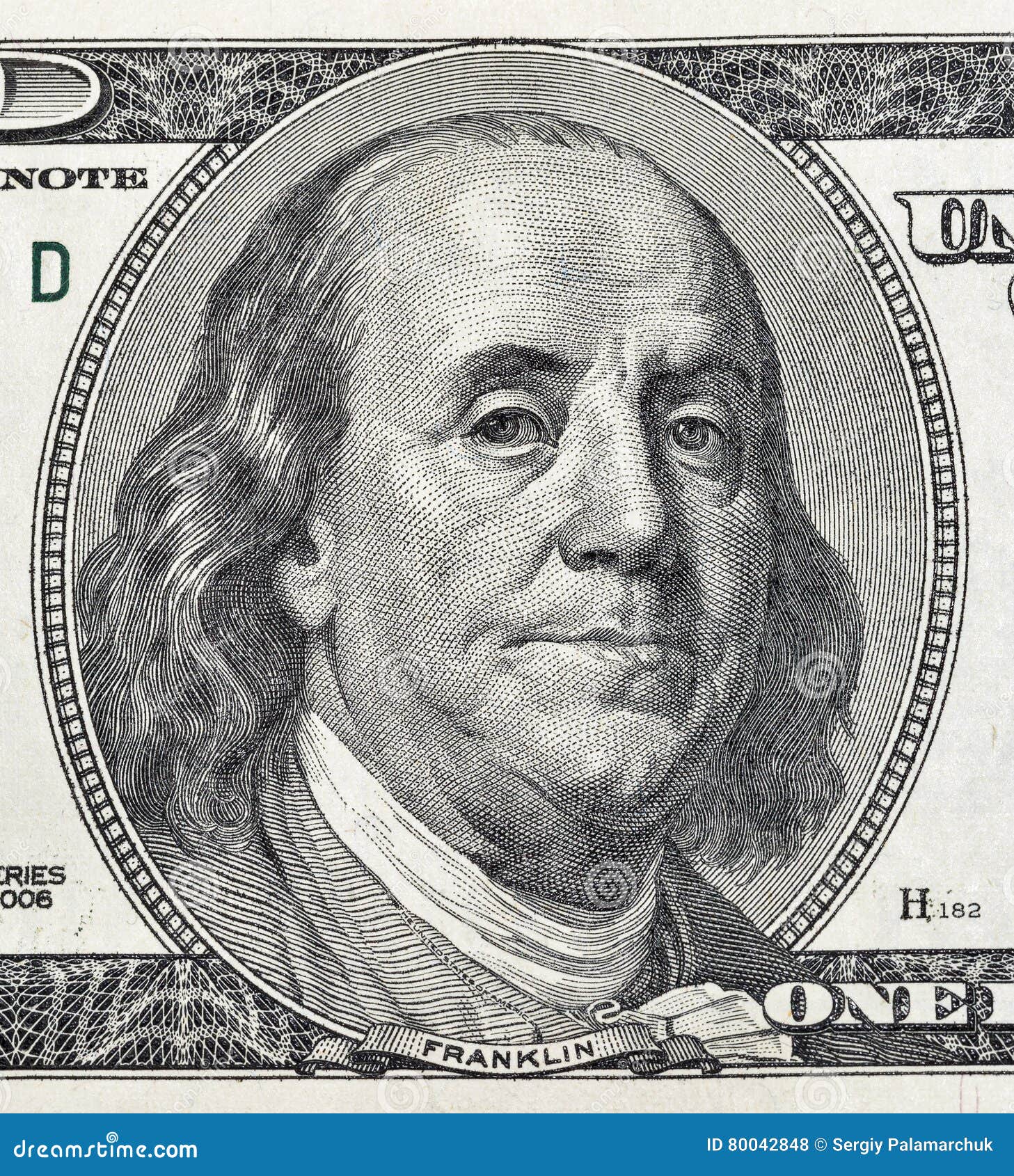 ESTADOS UNIDOS DA AMÉRICA - ABORDAGEM 2004: Benjamin Franklin retrato em  100 Dólares 2004 Notas dos EUA Ilustração por ©frizio #94863576