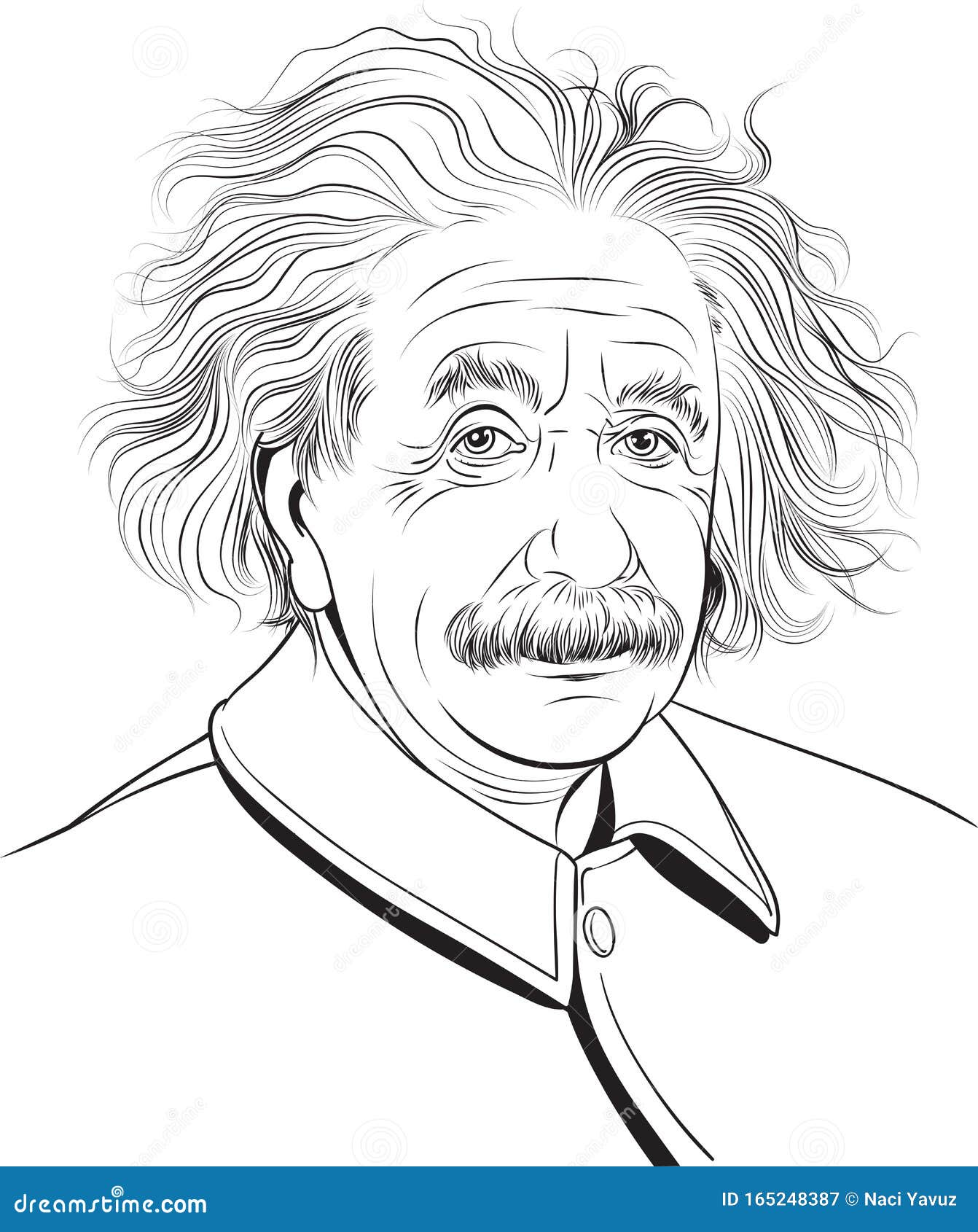 Retrato De Dibujo De Albert Einstein, Vector Ilustración del Vector -  Ilustración de famoso, einstein: 165248387