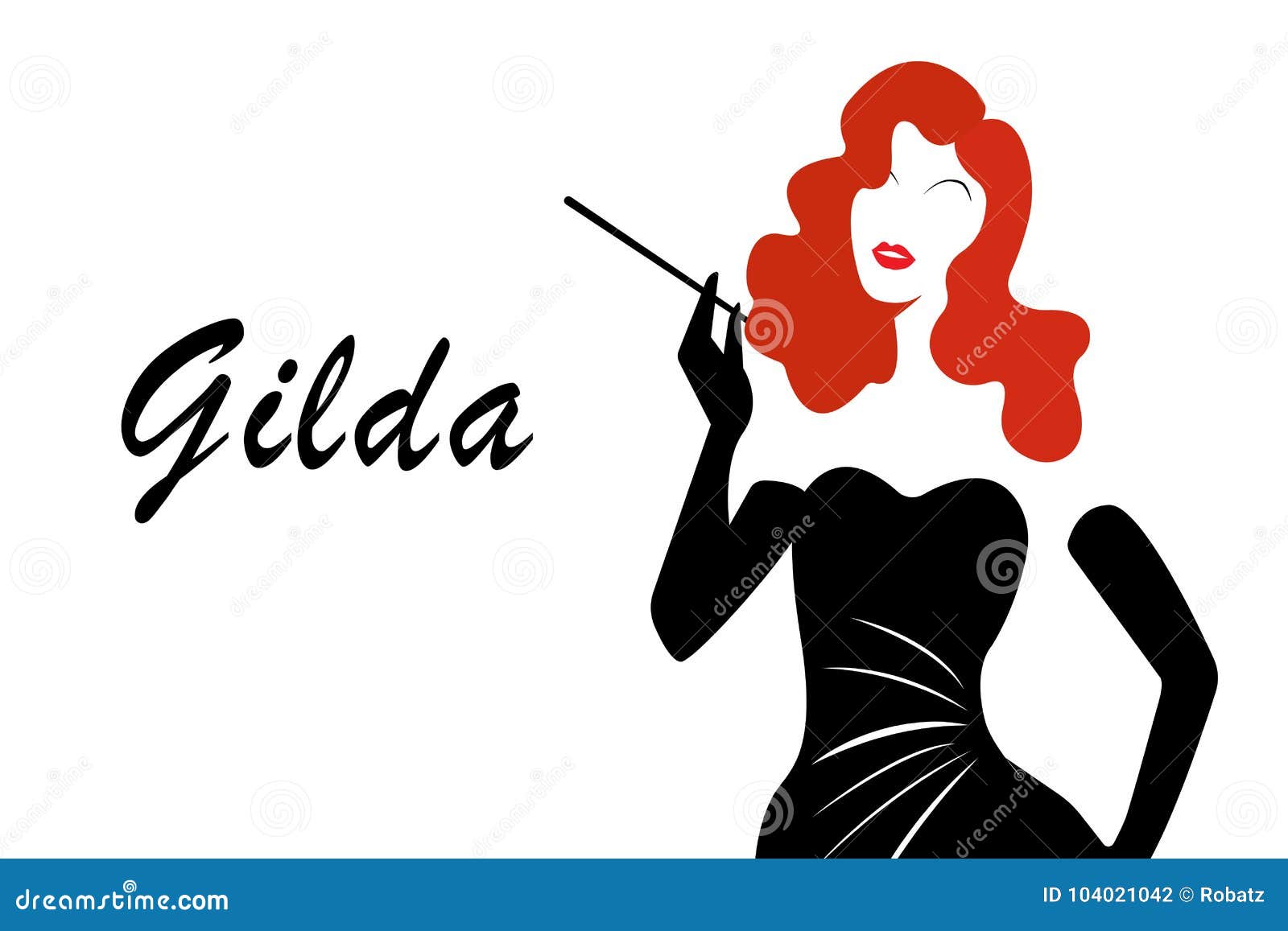Retrato De Rita Hayworth, Silueta Del Cantante De La Diva De Gilda  Ilustración del Vector - Ilustración de famoso, hembra: 104021042