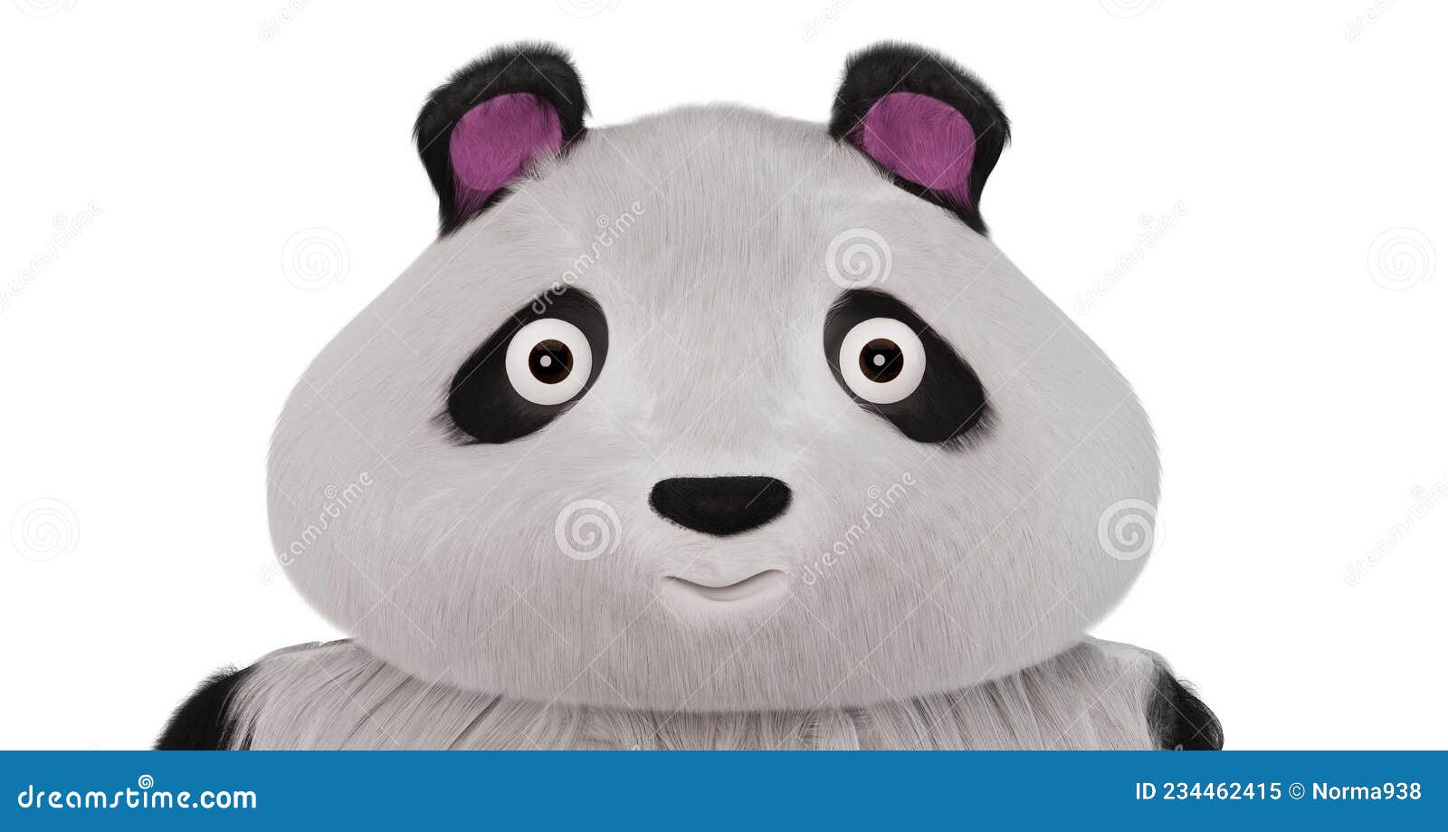 Urso panda desenho realista