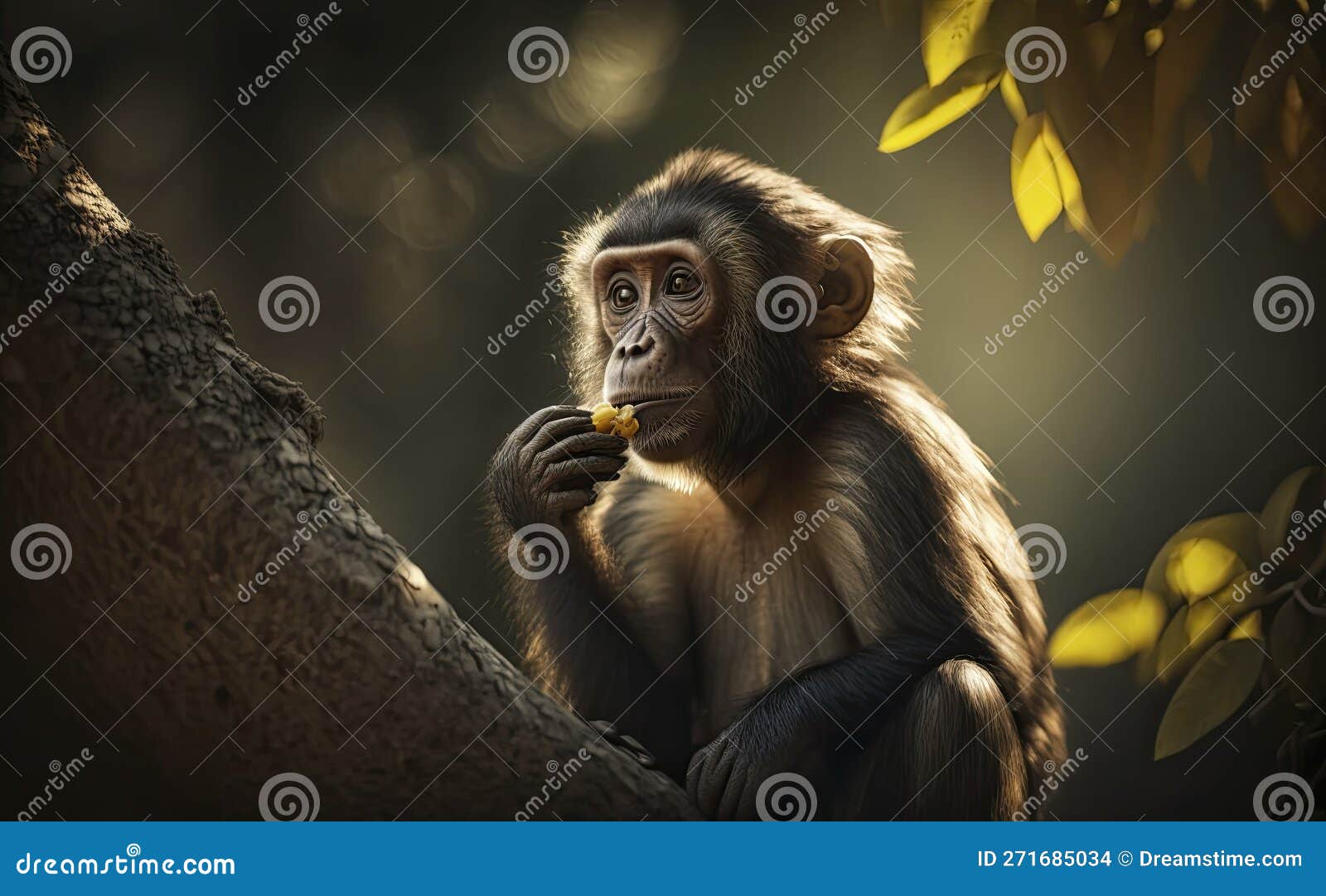 Retrato de um macaco chimpanzé vista aproximada