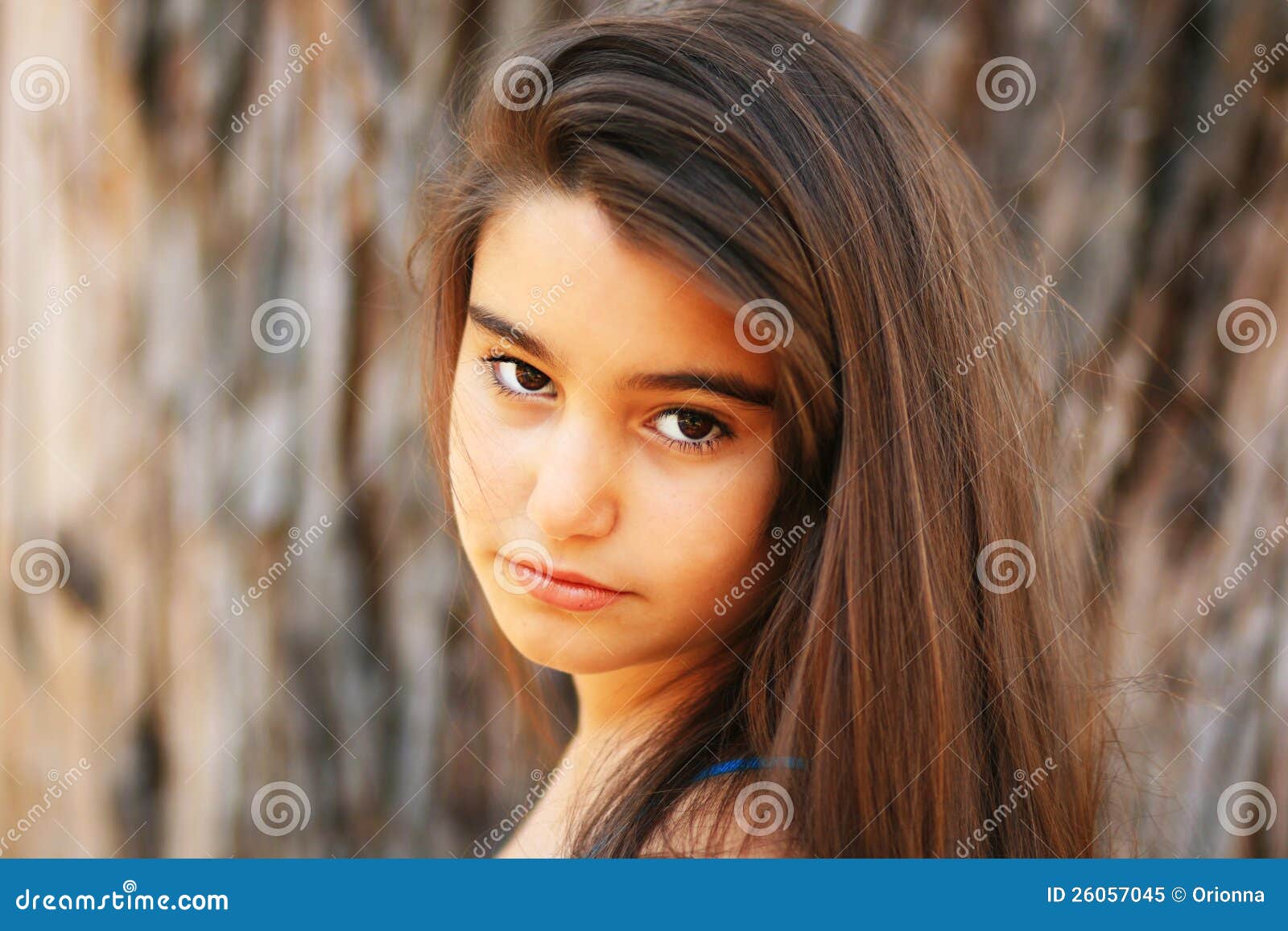 Retrato De Uma Menina Triguenha Bonito Imagem De Stock Imagem De Beleza Fofofo 26057045