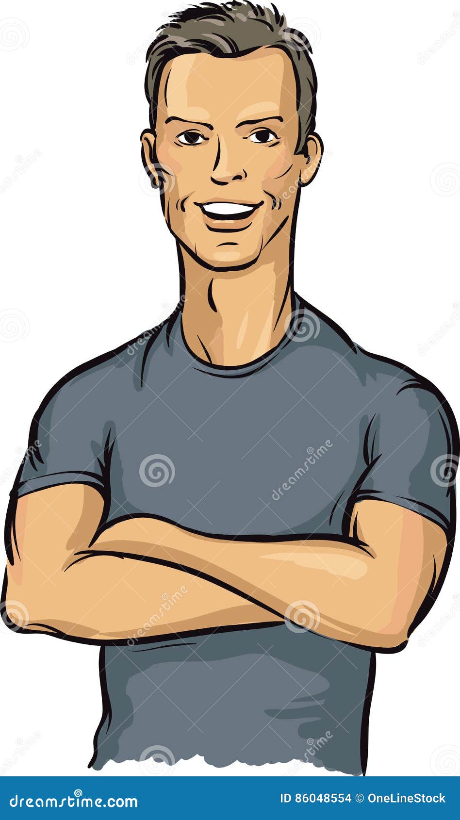 Retrato de un hombre ilustración del vector. Ilustración de felicidad - 86048554 Retrato de un hombre ilustración del vector. Ilustración de felicidad - 86048554