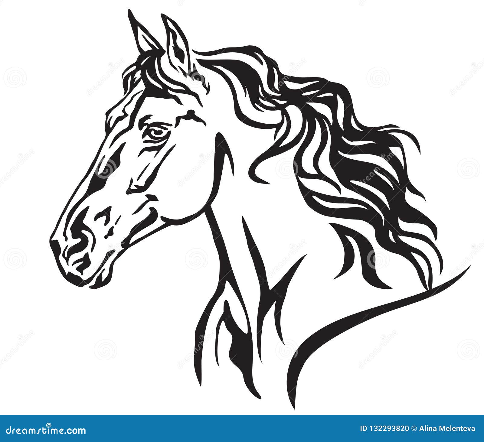 Ilustração plana do ícone da cara de cavalo imagem vetorial de  creativestall© 89068882