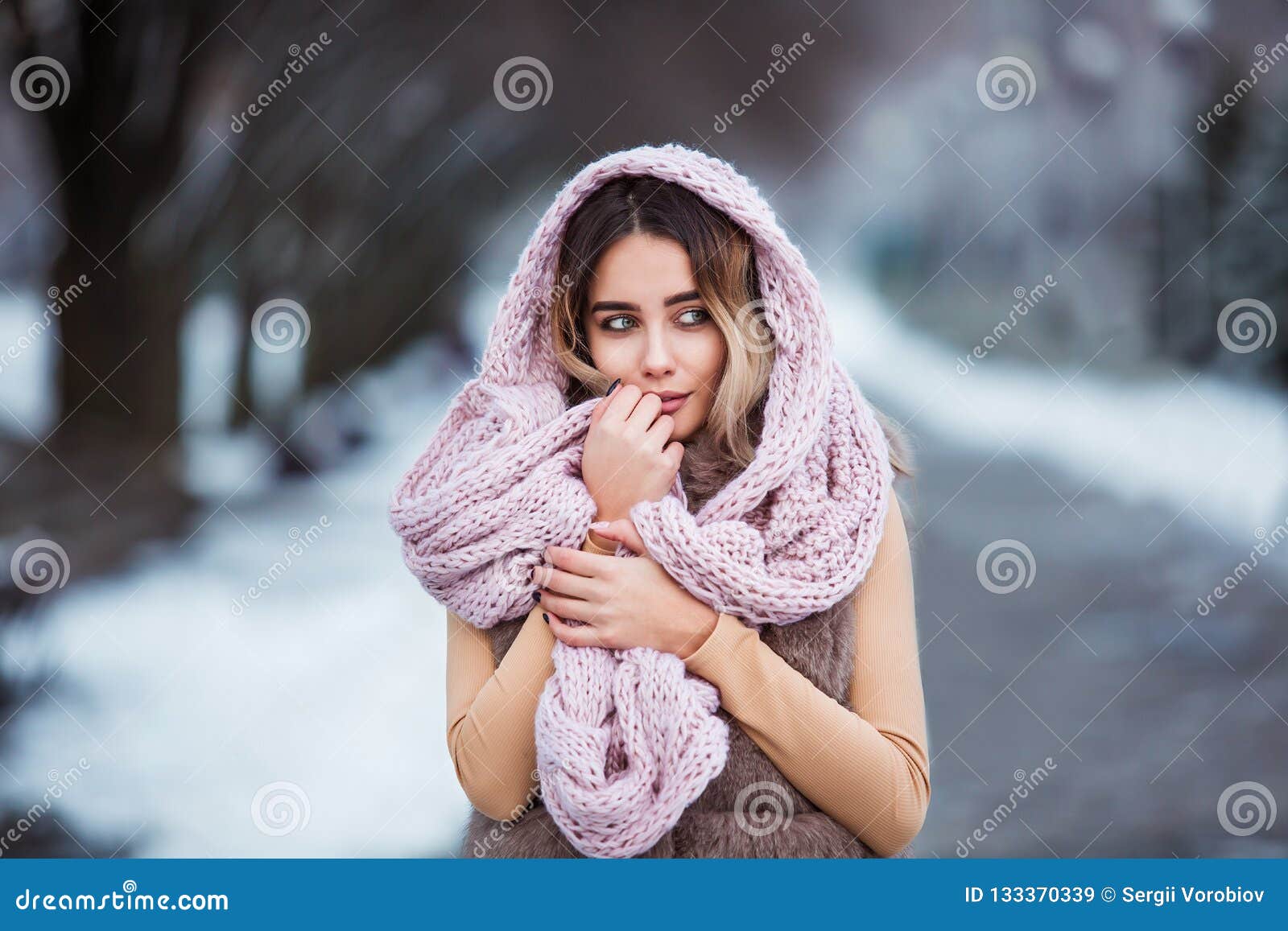 Retrato Del Invierno: Mujer Bonita Joven Vestido En La Ropa De Lana  Caliente Que Presenta Afuera Imagen de archivo - Imagen de muchacha,  juventud: 133382313