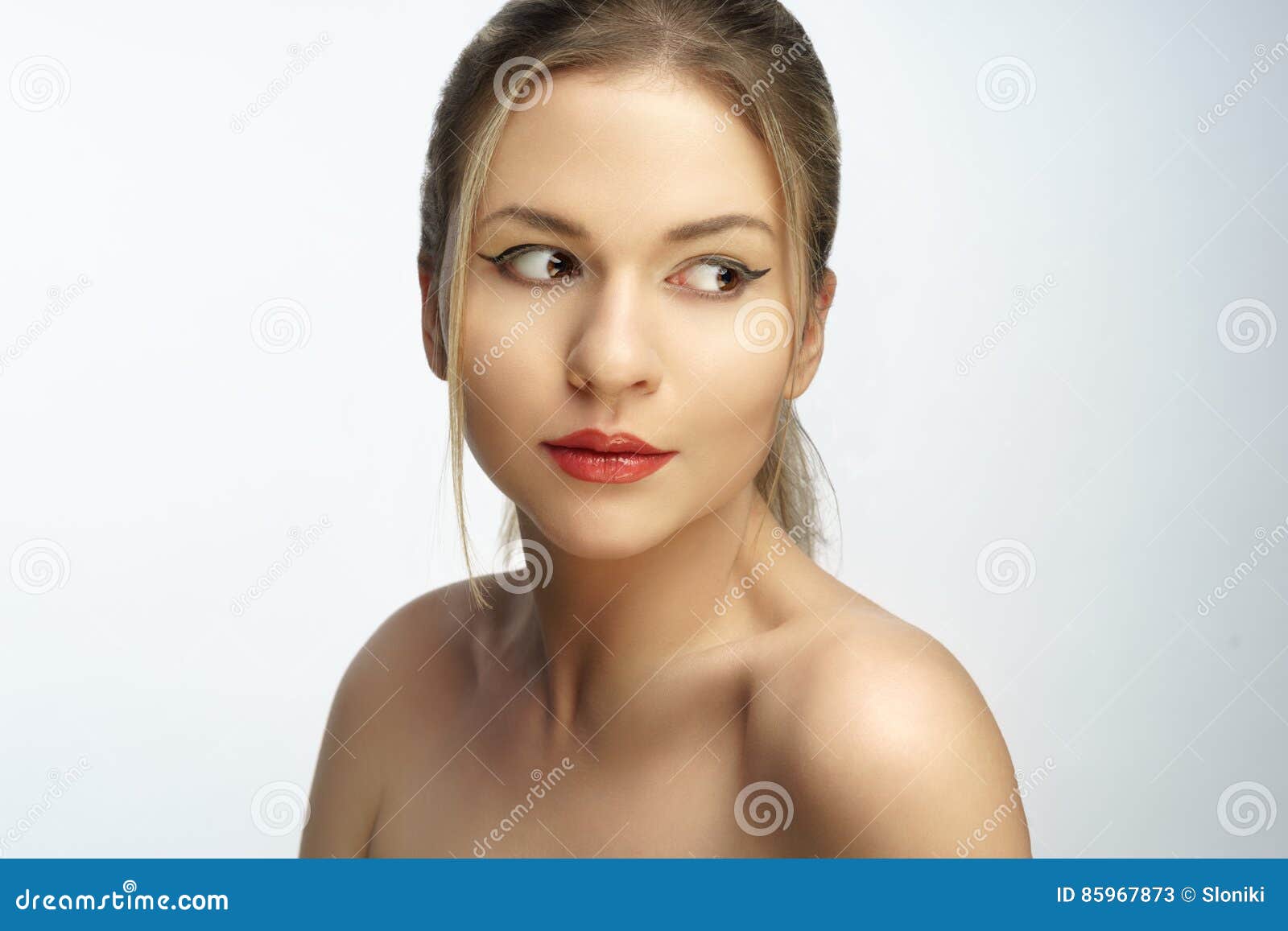 Beleza E Conceito Da Cosmetologia Retrato Do Close-up Da 