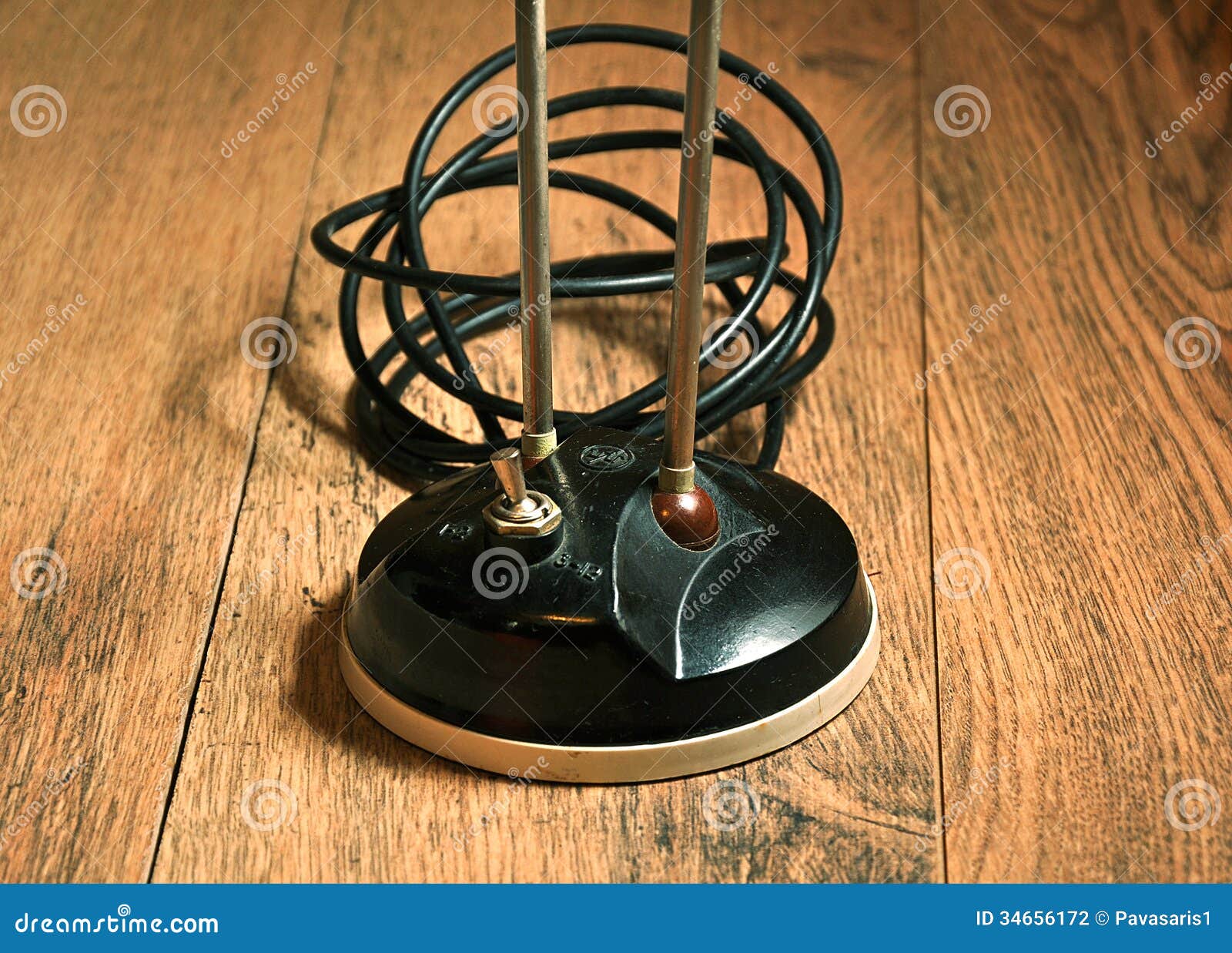Retro antenna stock photo. Image of generation, wood 34656172