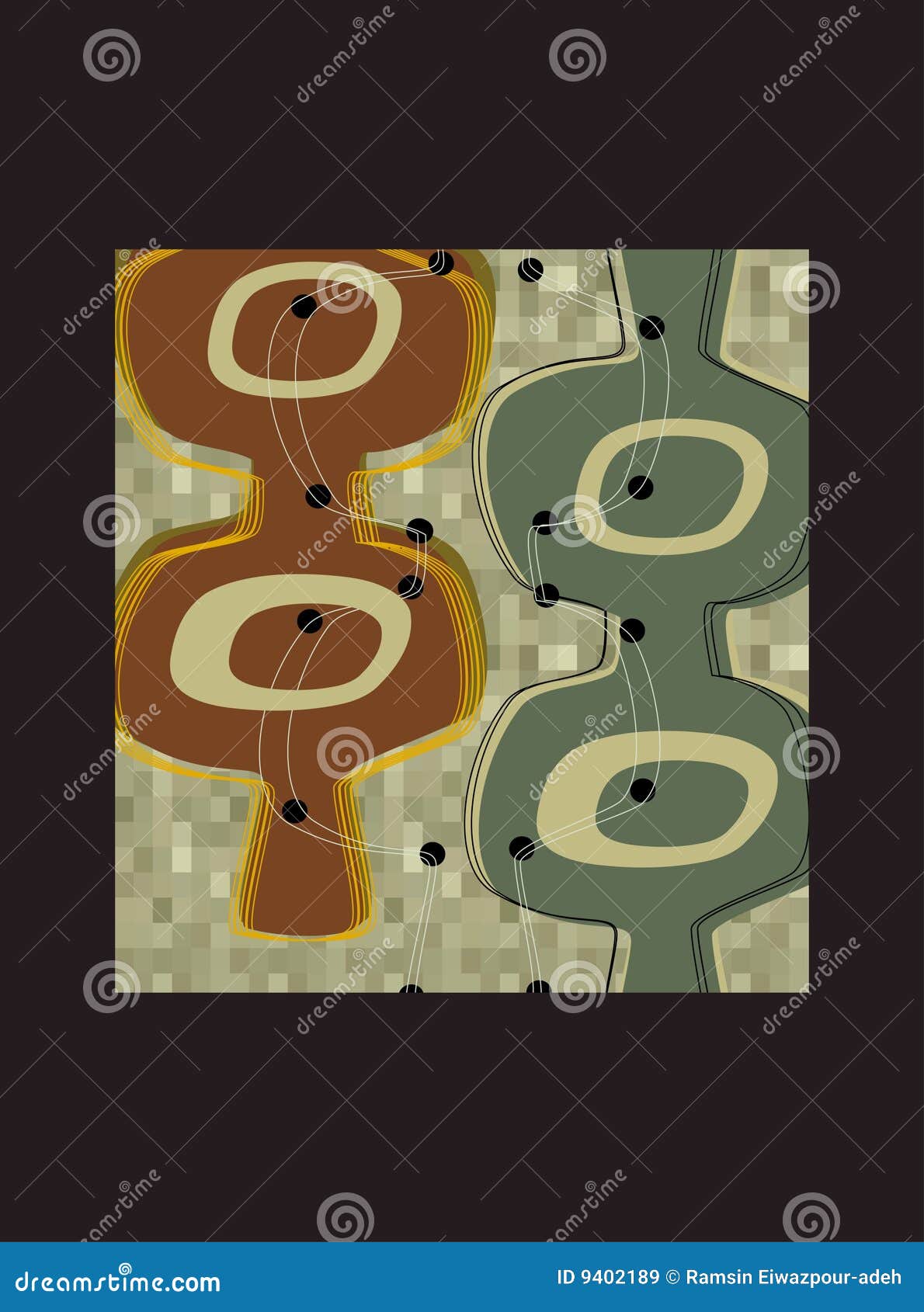 Retro Art stock vector. Illustration of psychedelic, motif - 9402189