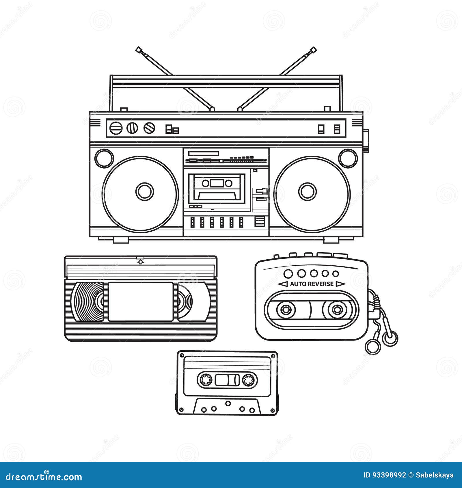 tape player clipart