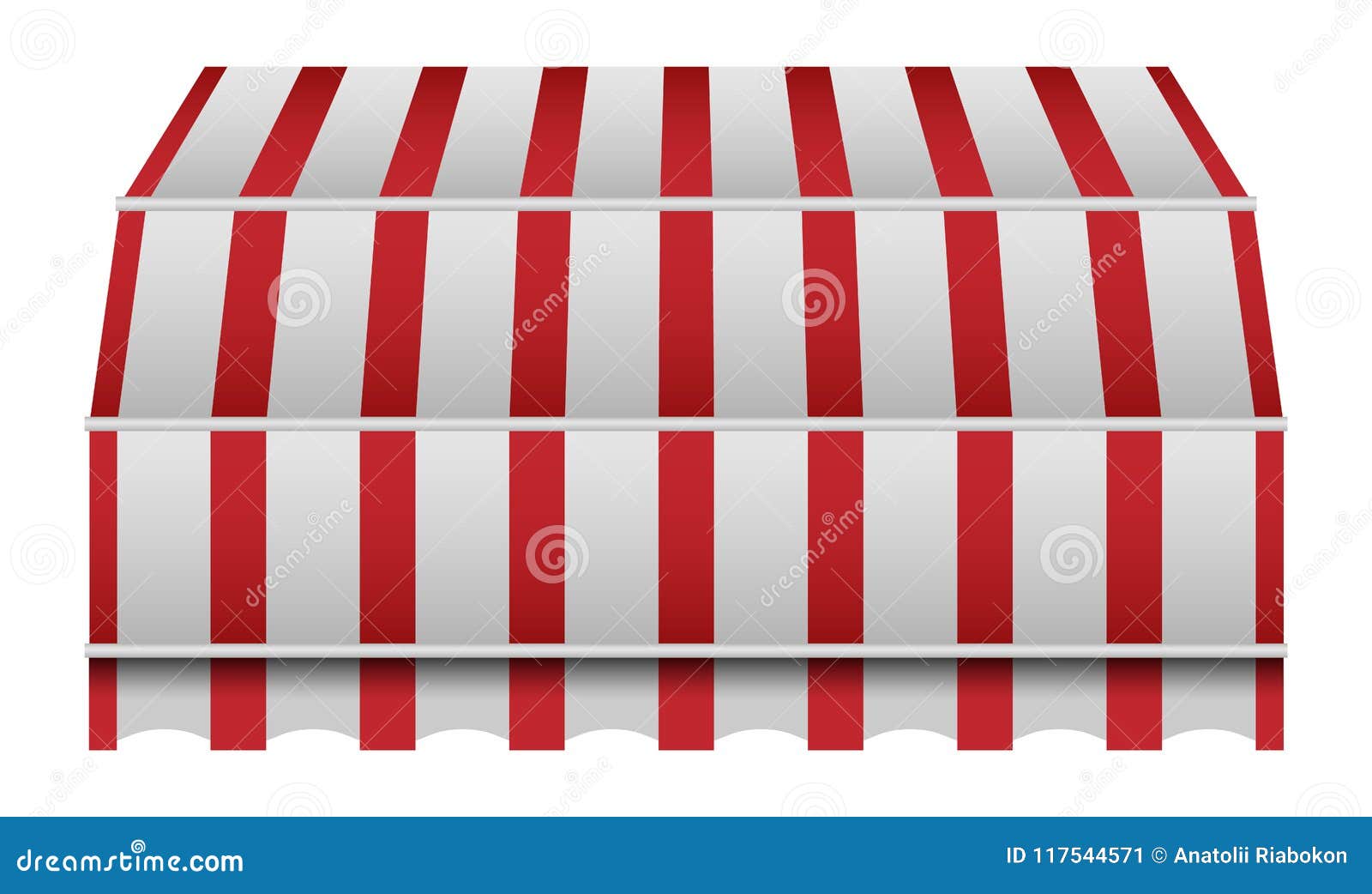 Download Retro Awning Mockup, Realistic Style Stock Vector ...