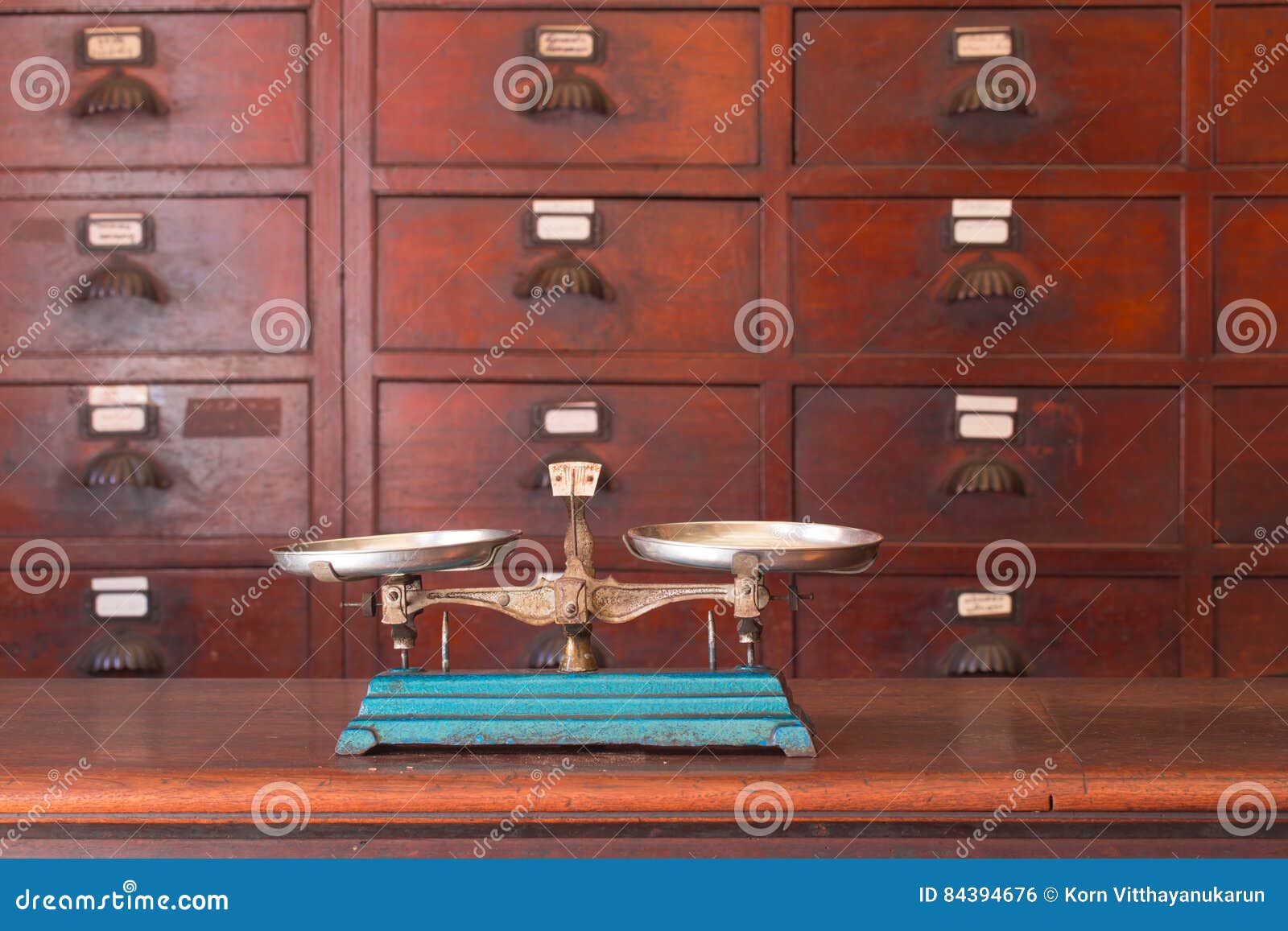 Retro Balance Scale At Medicine Shop Stock Photo Image Of Herb