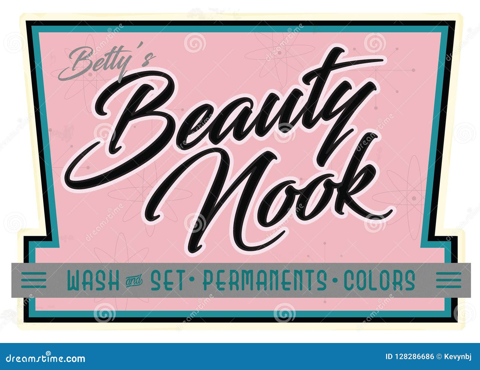 retro beauty salon nook parlor sign advertisement